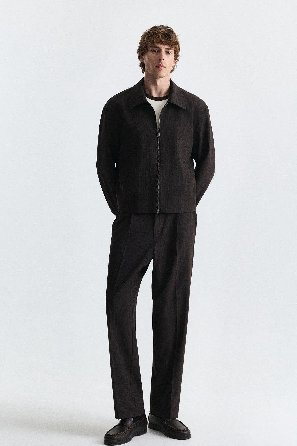 Striped Relax Fit Jacket and Pants Set