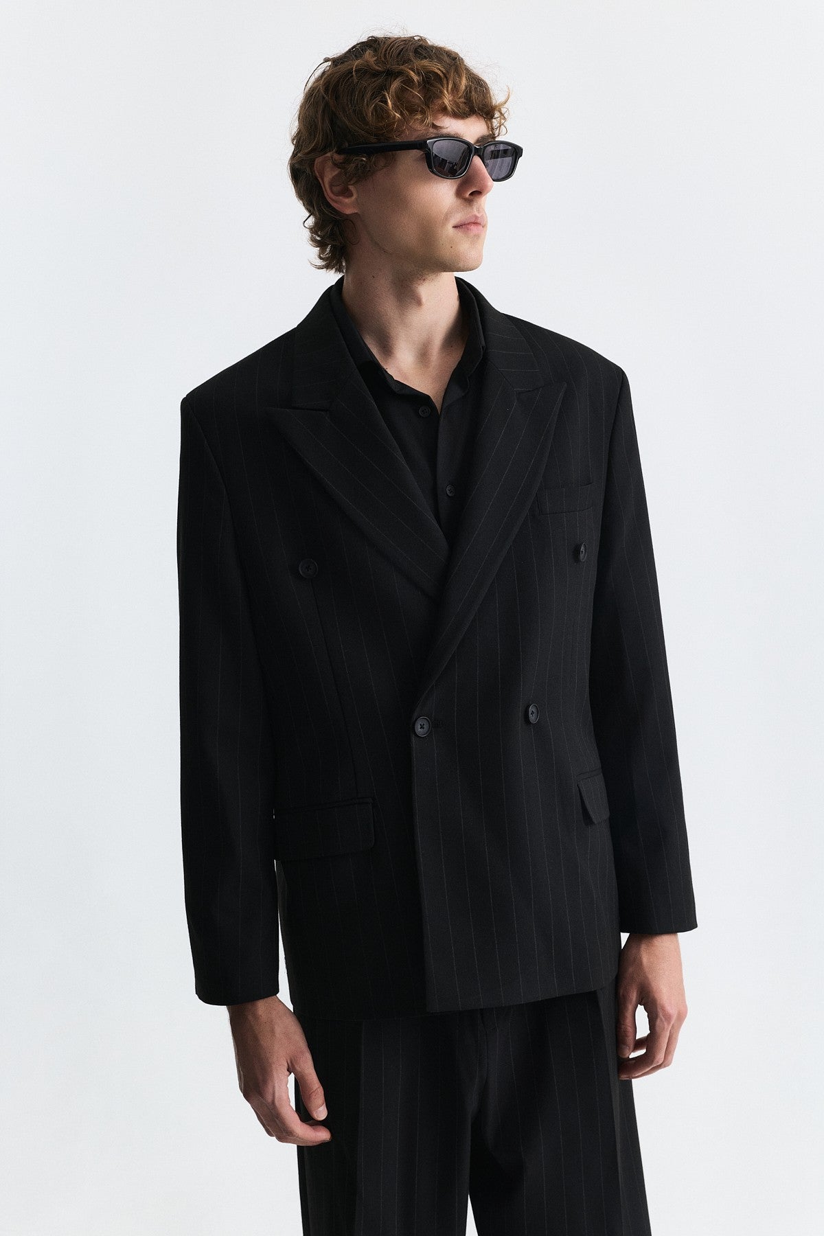 Relax Fit Striped Double-Breasted Suit