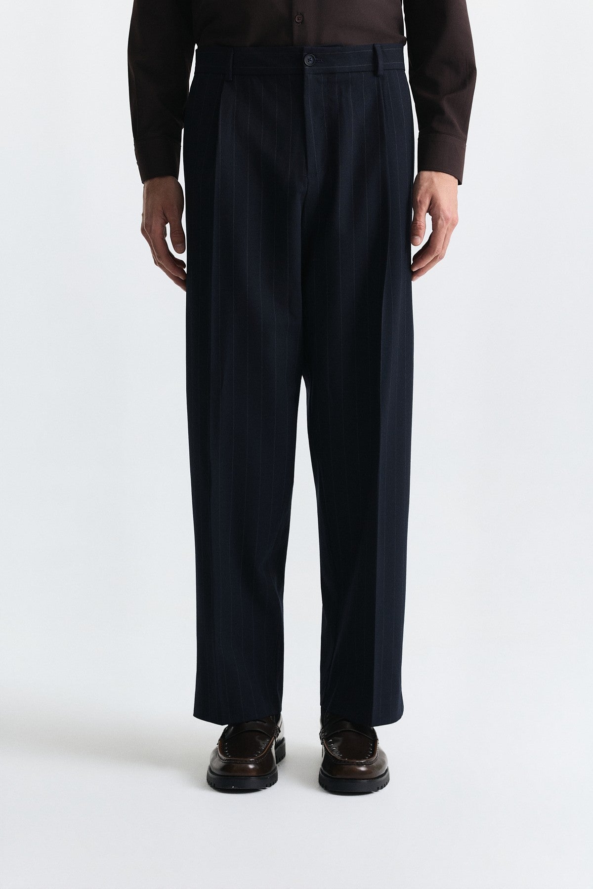 Relax Fit Striped Double-Breasted Suit