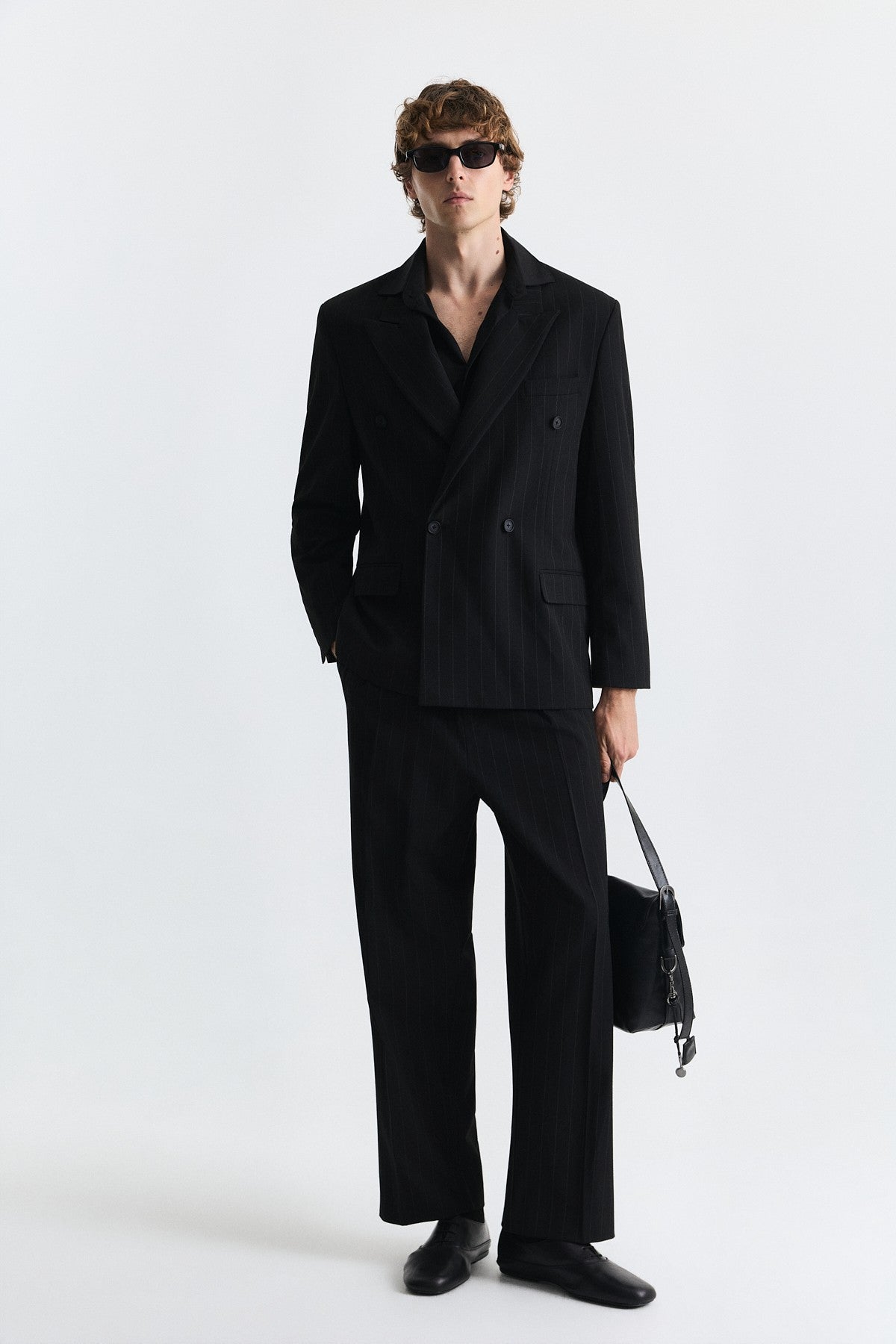 Relax Fit Striped Double-Breasted Suit
