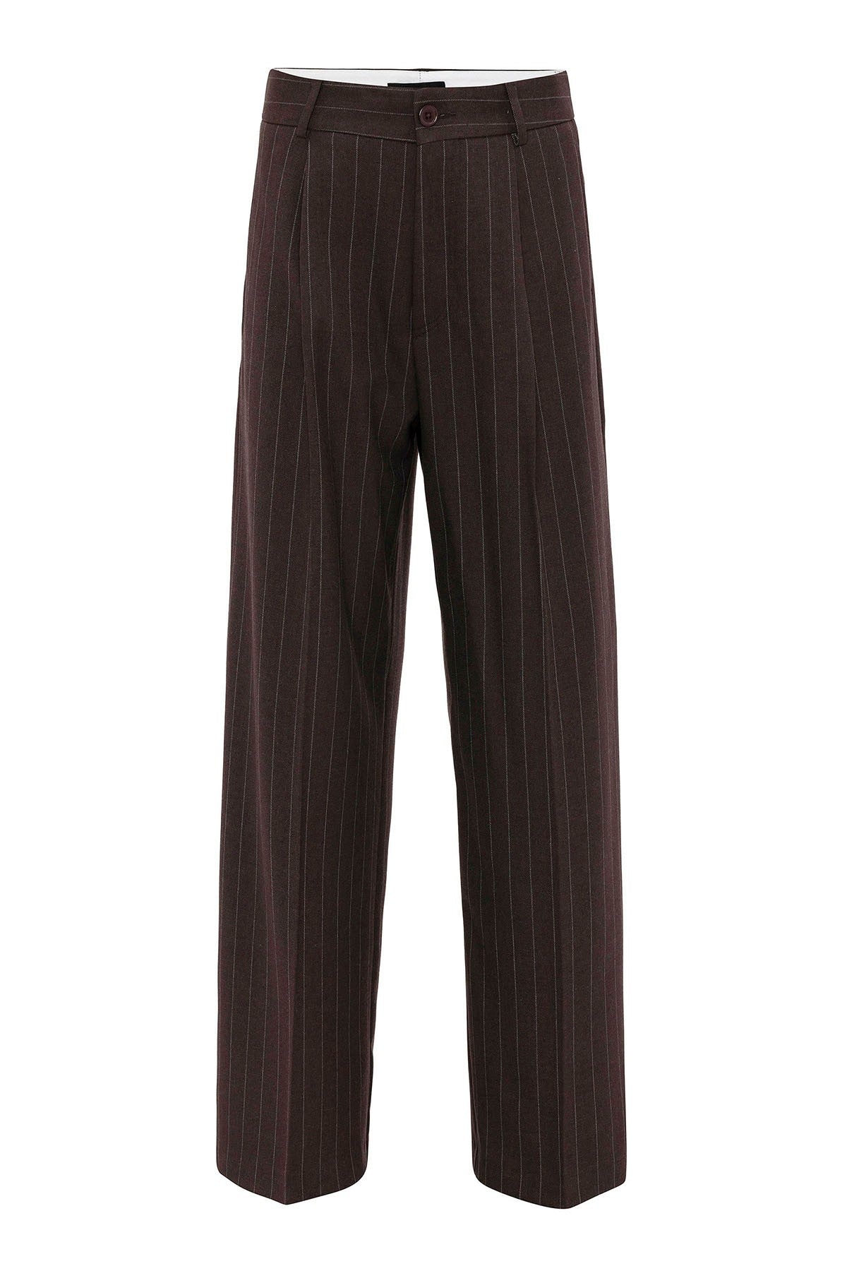 Antioch Women's High-Waisted Pleated Striped Pants