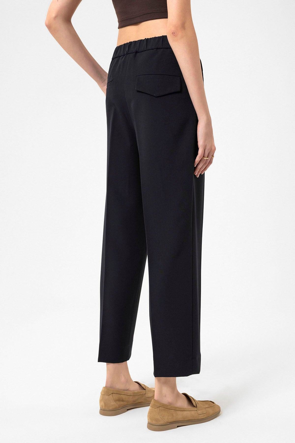 Antioch Women's High-Waisted Straight-Fit Cropped Pants