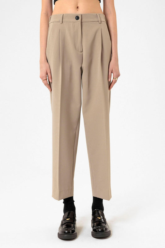 Antioch Women's High-Waisted Straight-Fit Cropped Pants