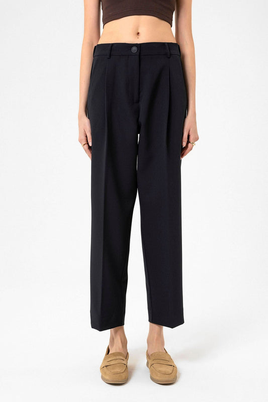 Antioch Women's High-Waisted Straight-Fit Cropped Pants