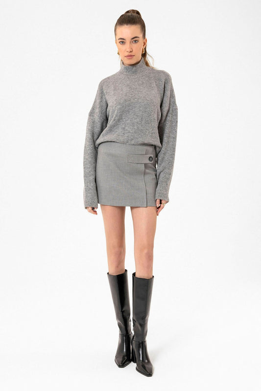Antioch Women's Mini Skirt with Button Detail