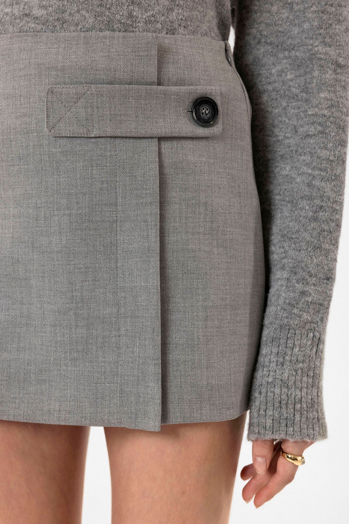 Antioch Women's Mini Skirt with Button Detail
