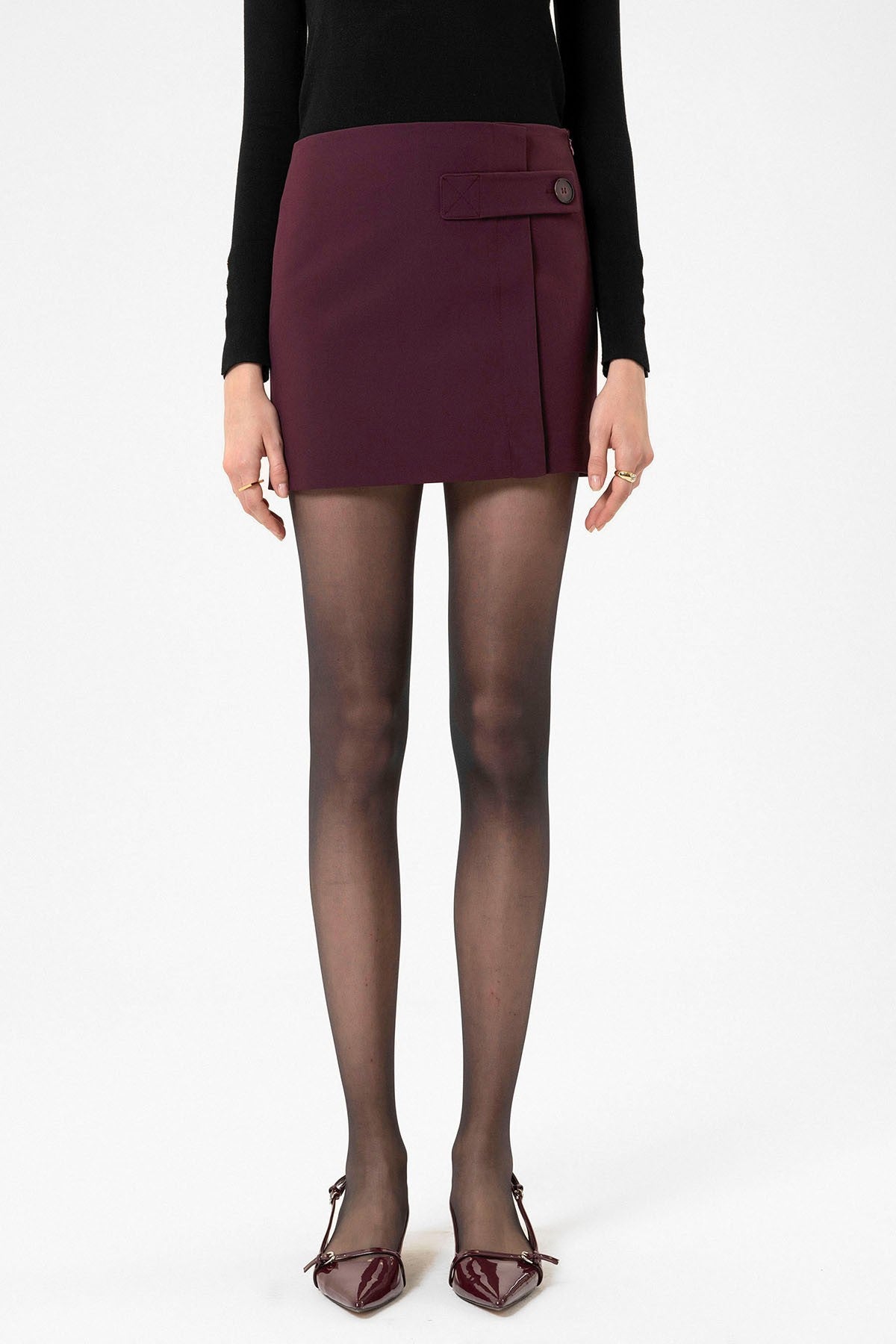 Antioch Women's Mini Skirt with Button Detail