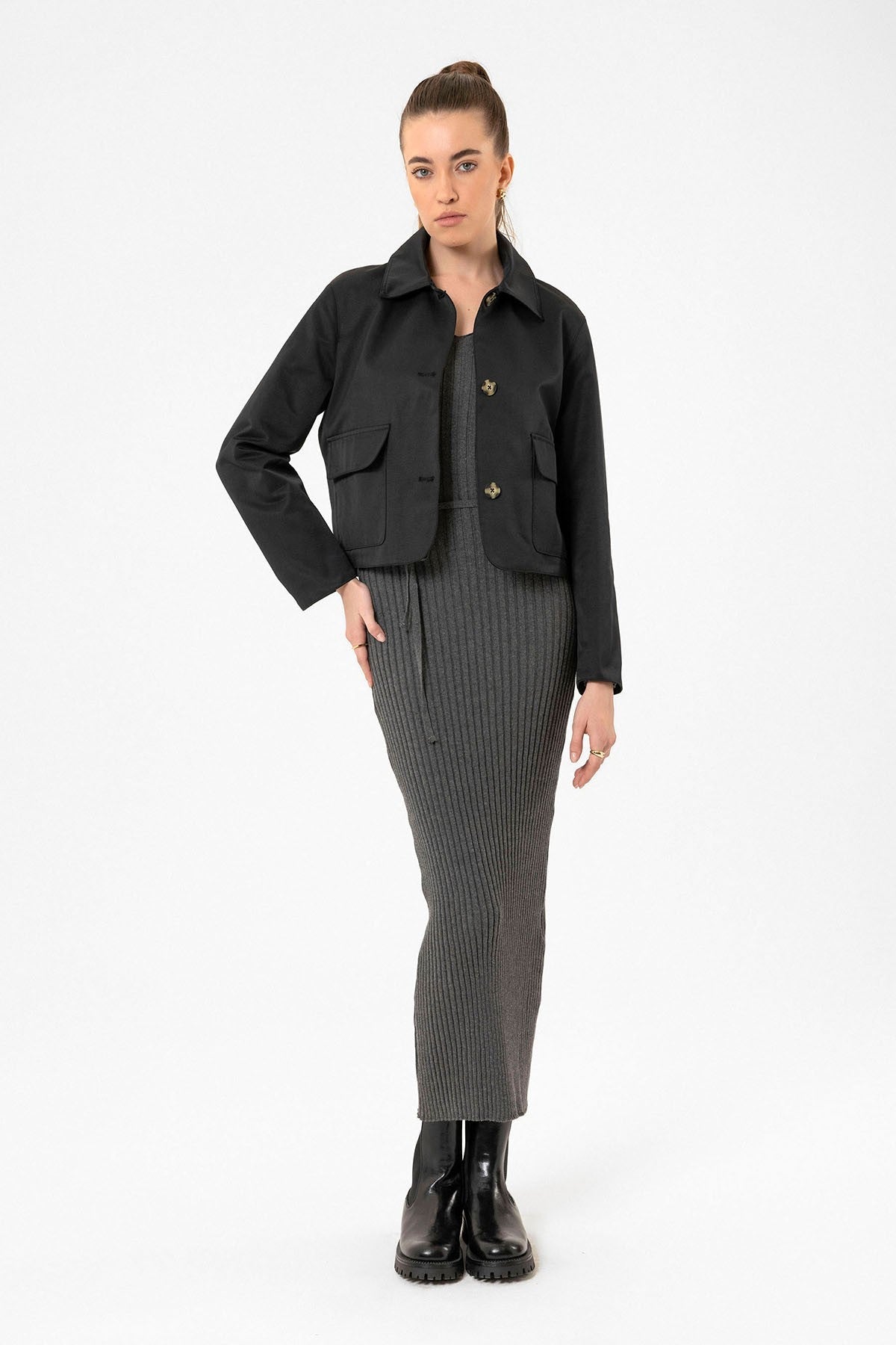 Antioch Women's Ribbed Midi Knit Dress