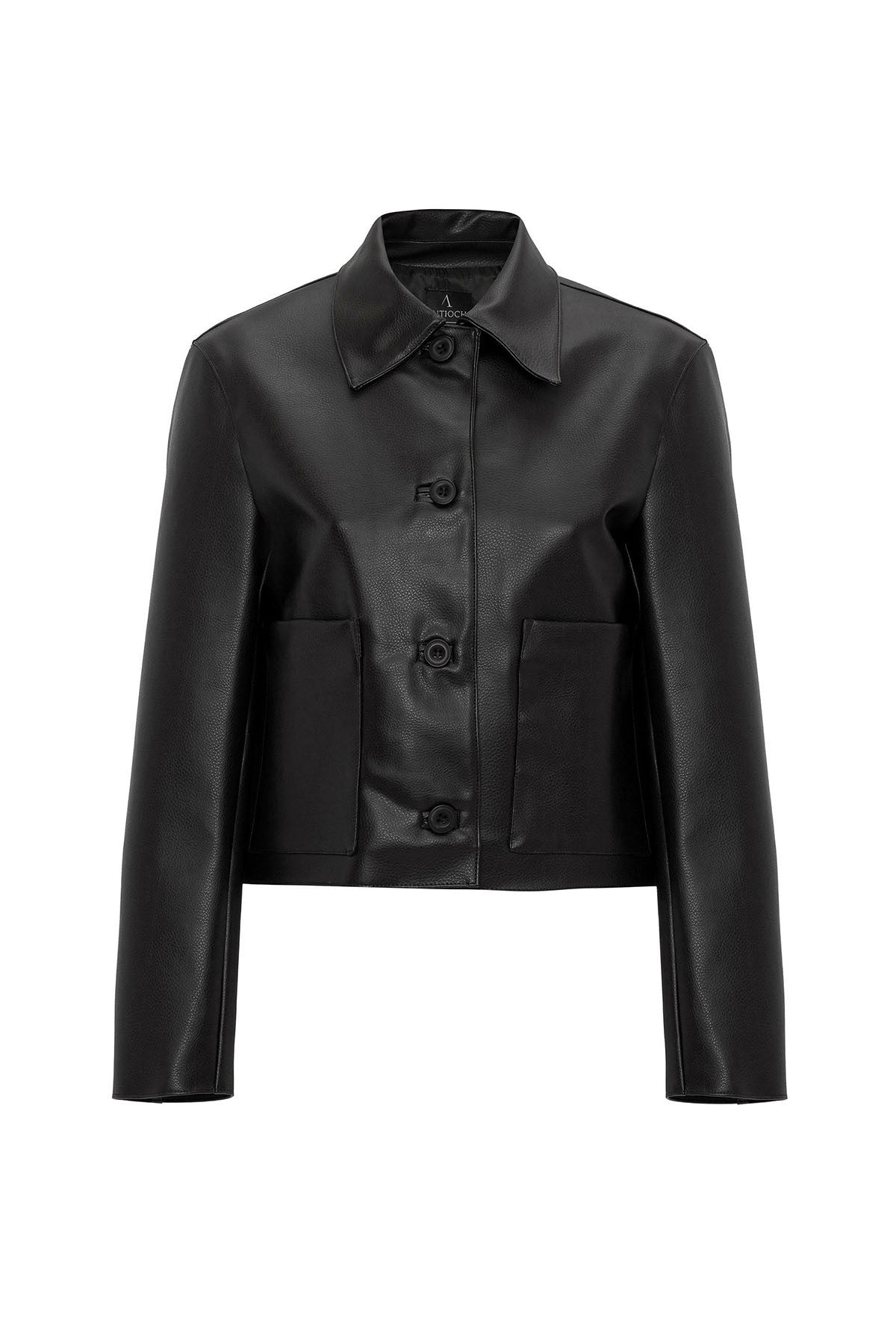 Antioch Women's Polo-Neck Faux Leather Jacket