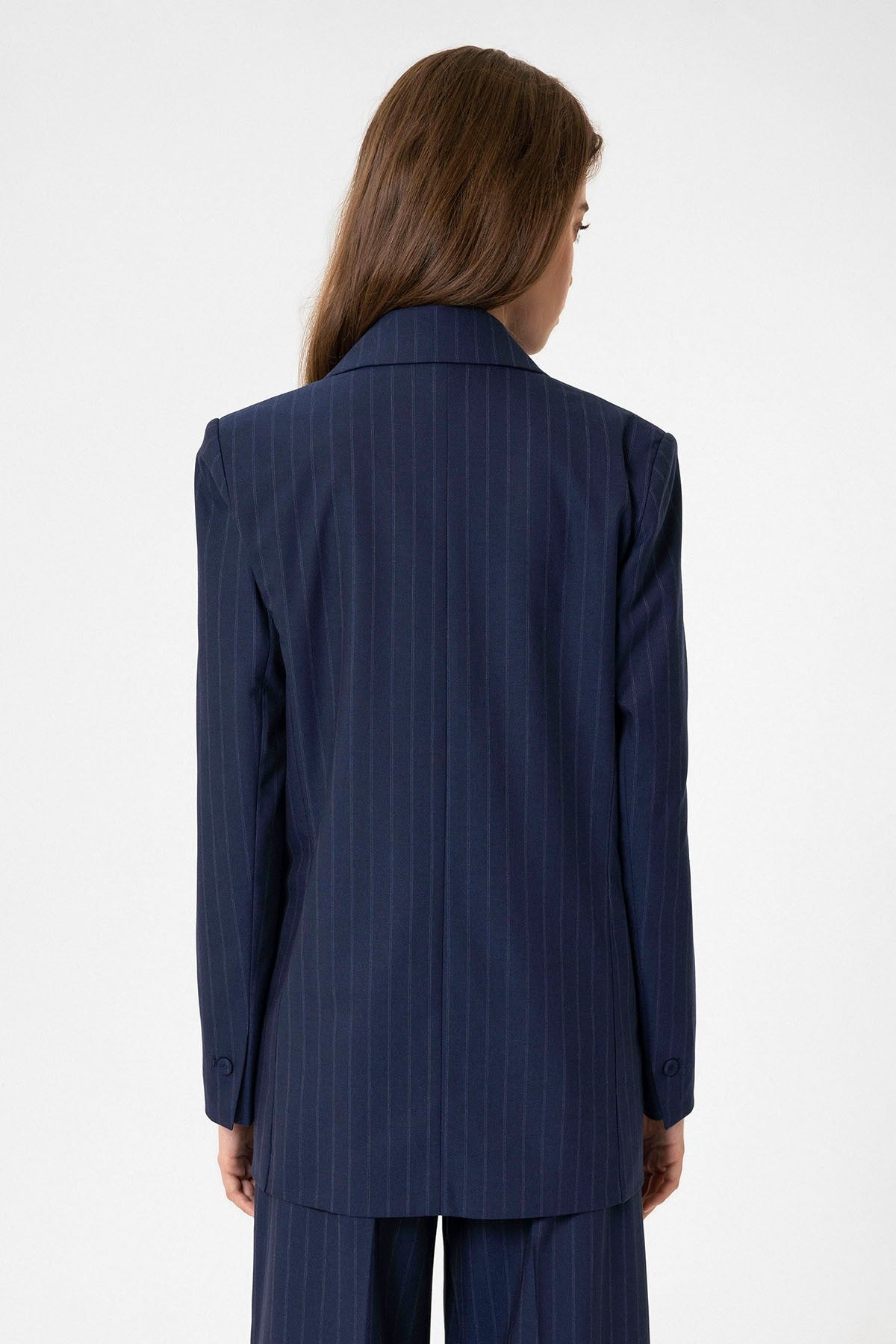 Antioch Women's Single-Button Striped Blazer Jacket