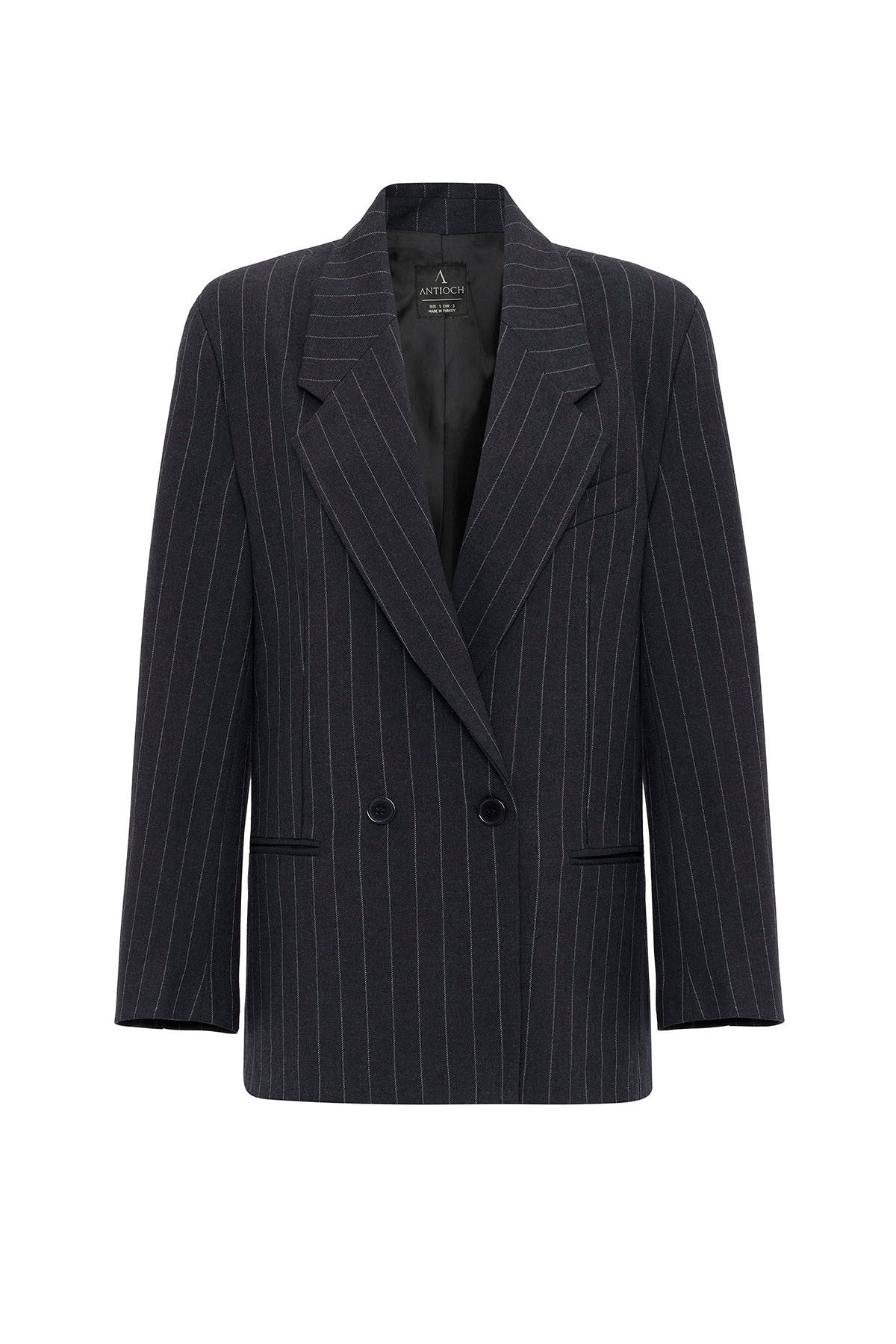 Antioch Women's Striped Oversized Blazer Jacket