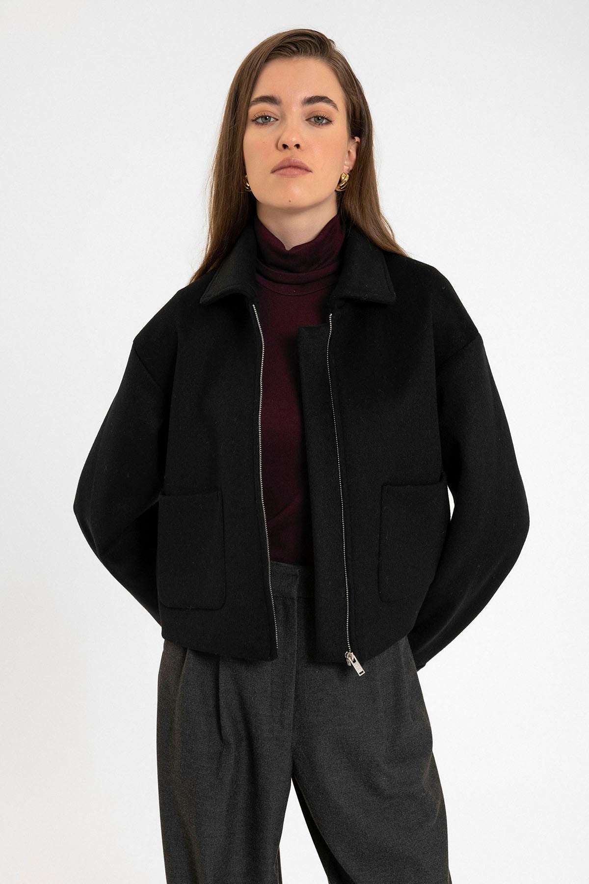 Antioch Women's Short Jacket with Wool Blend