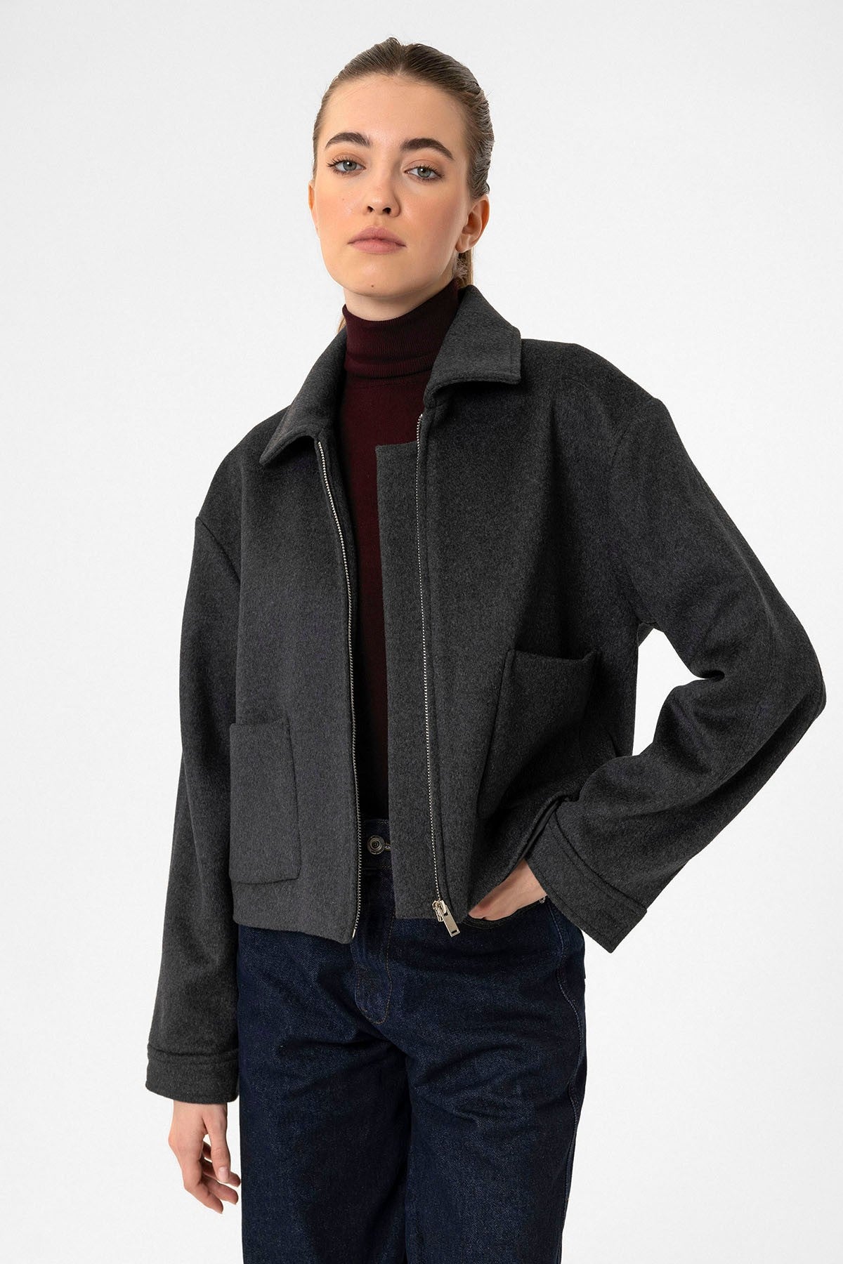 Antioch Women's Short Jacket with Wool Blend