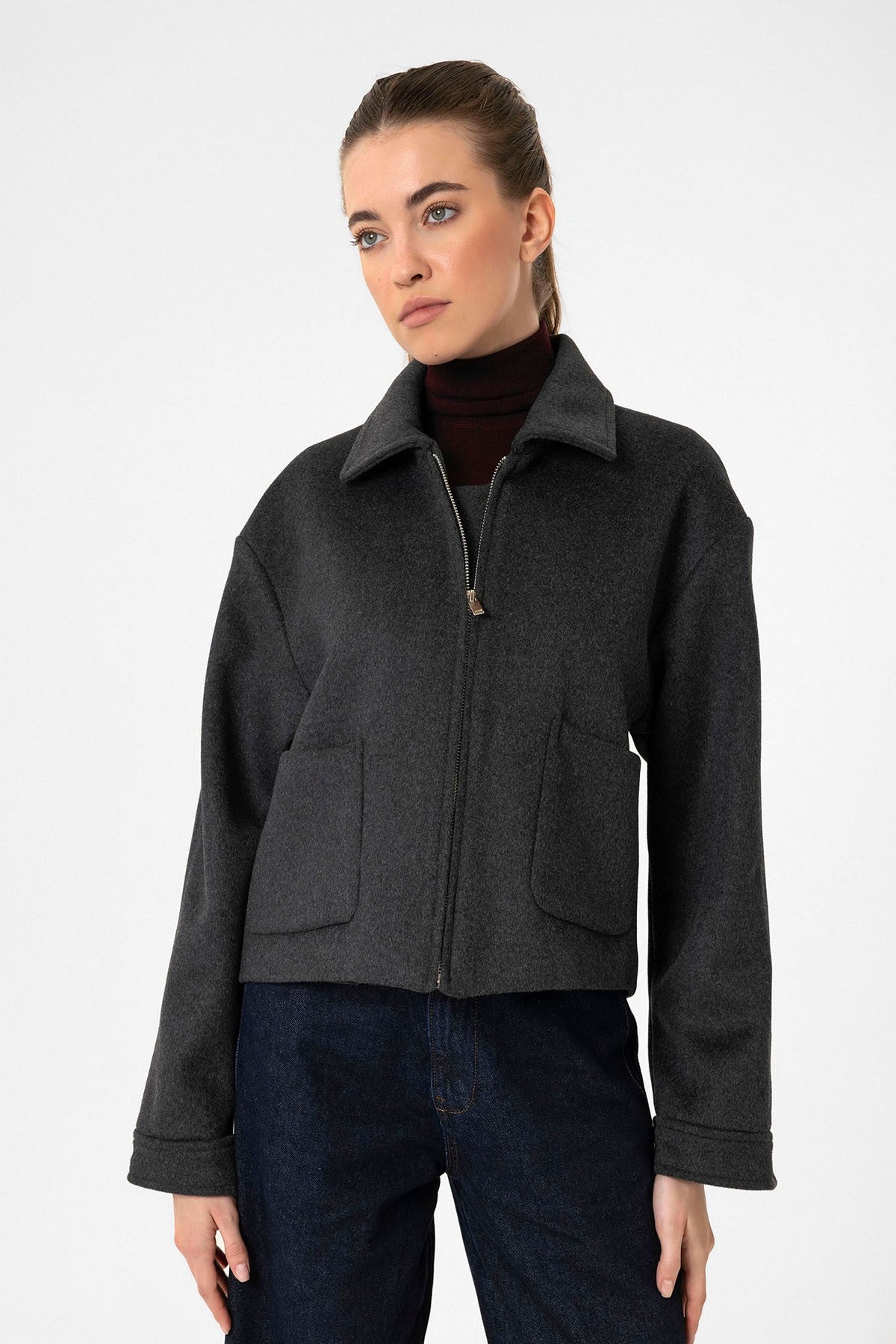 Antioch Women's Short Jacket with Wool Blend