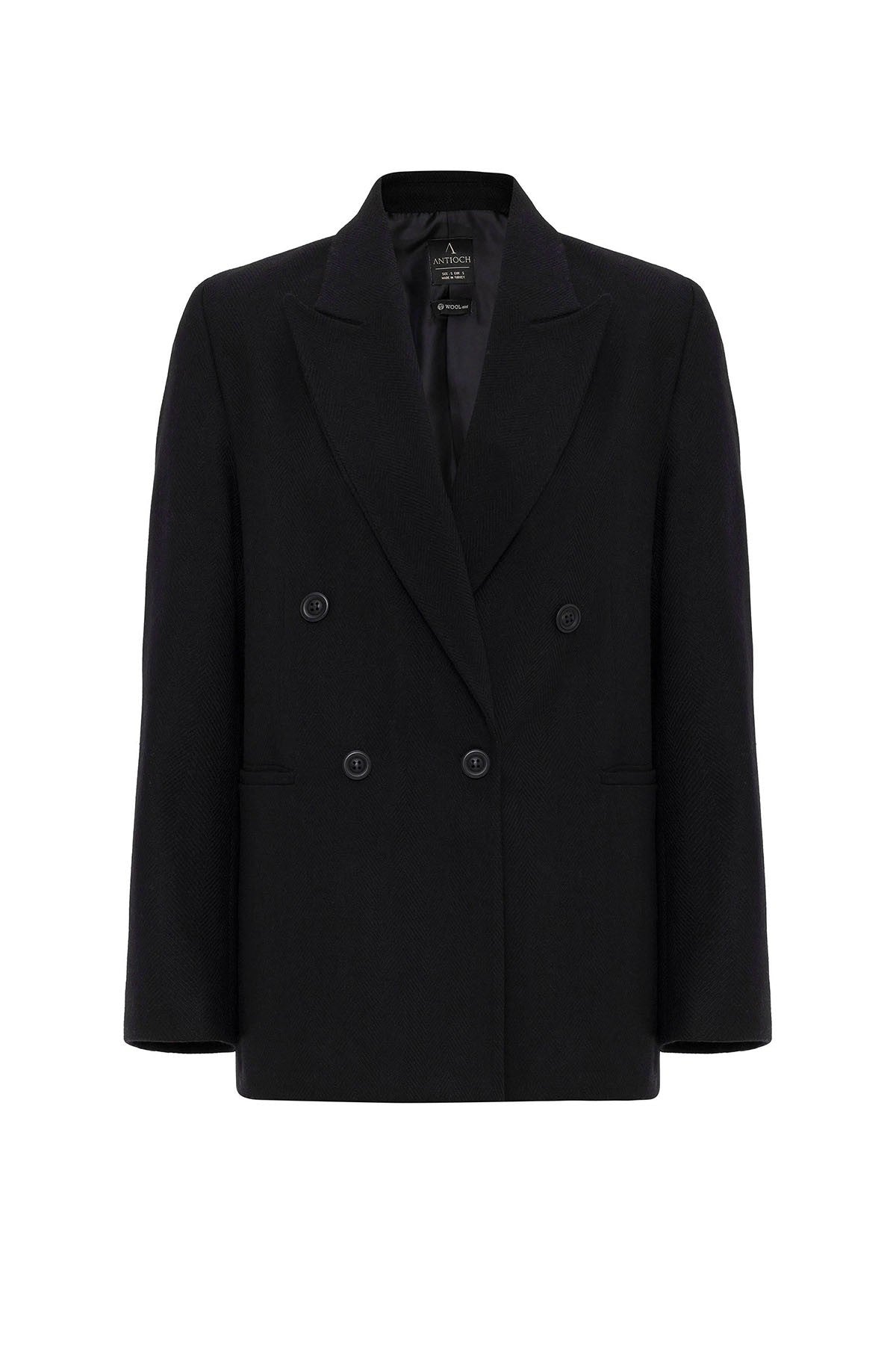 Antioch Women's Wool-Blend Herringbone-Patterned Blazer Jacket
