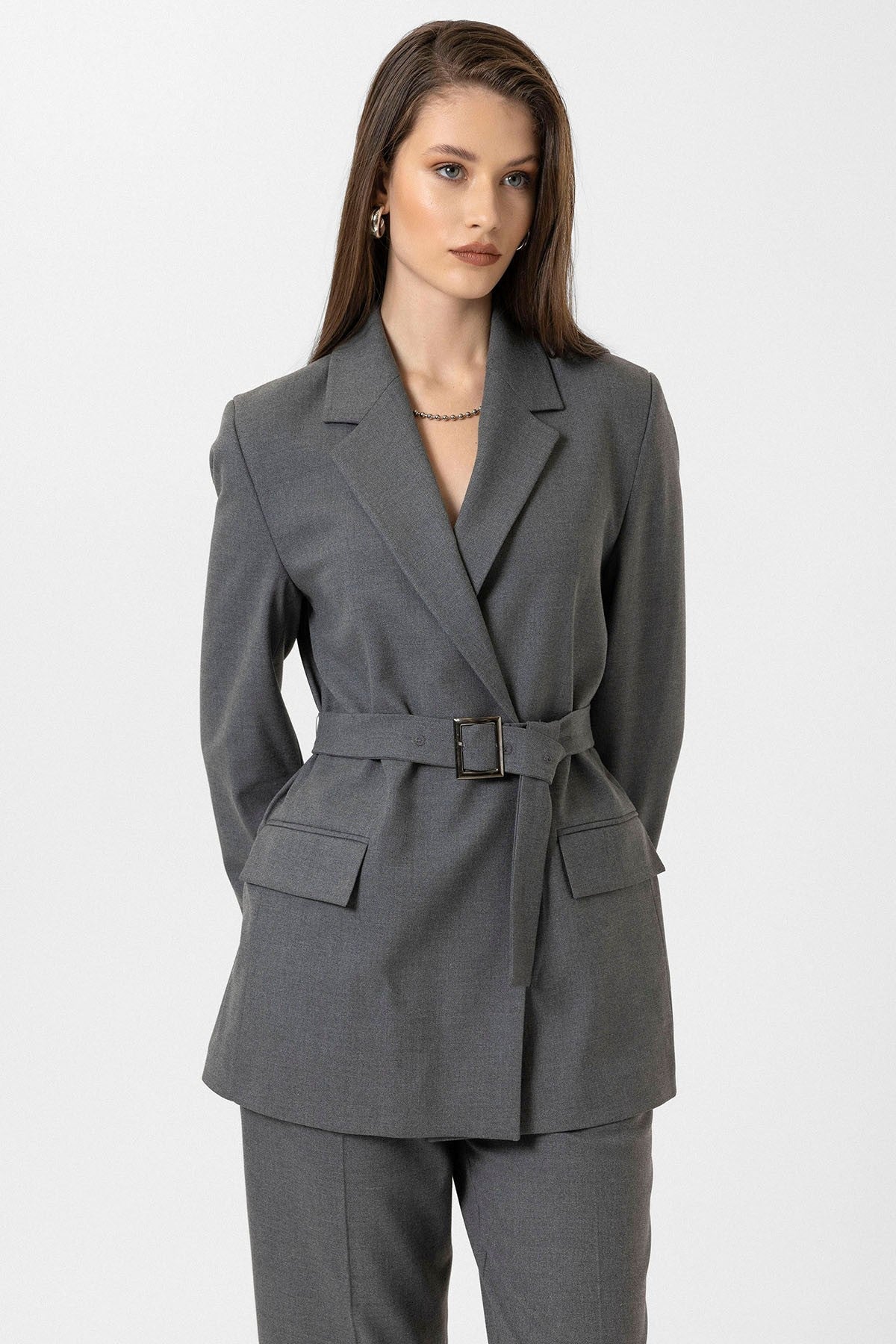 Antioch Women's Belted Blazer Jacket