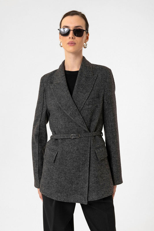 Antioch Women's Textured Blazer with Belt