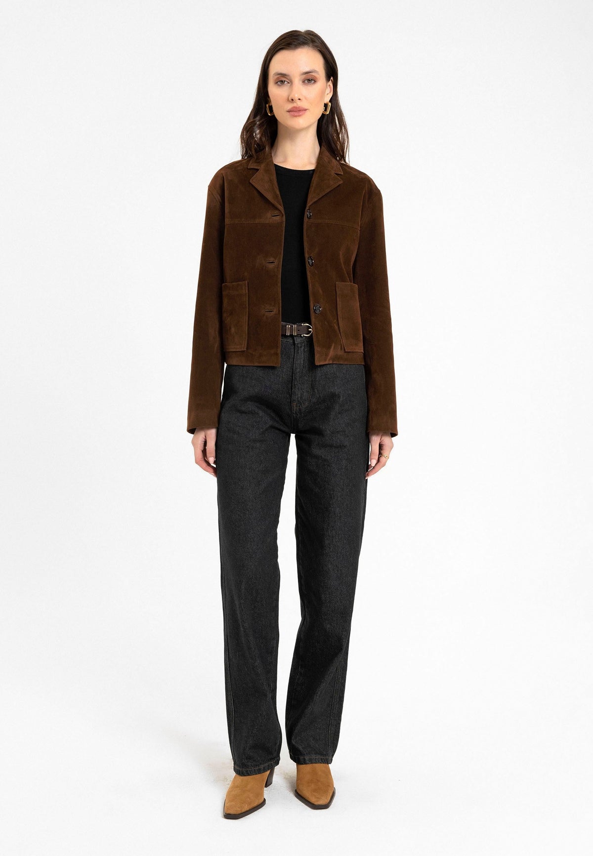 Antioch Women's Faux Suede Crop Jacket