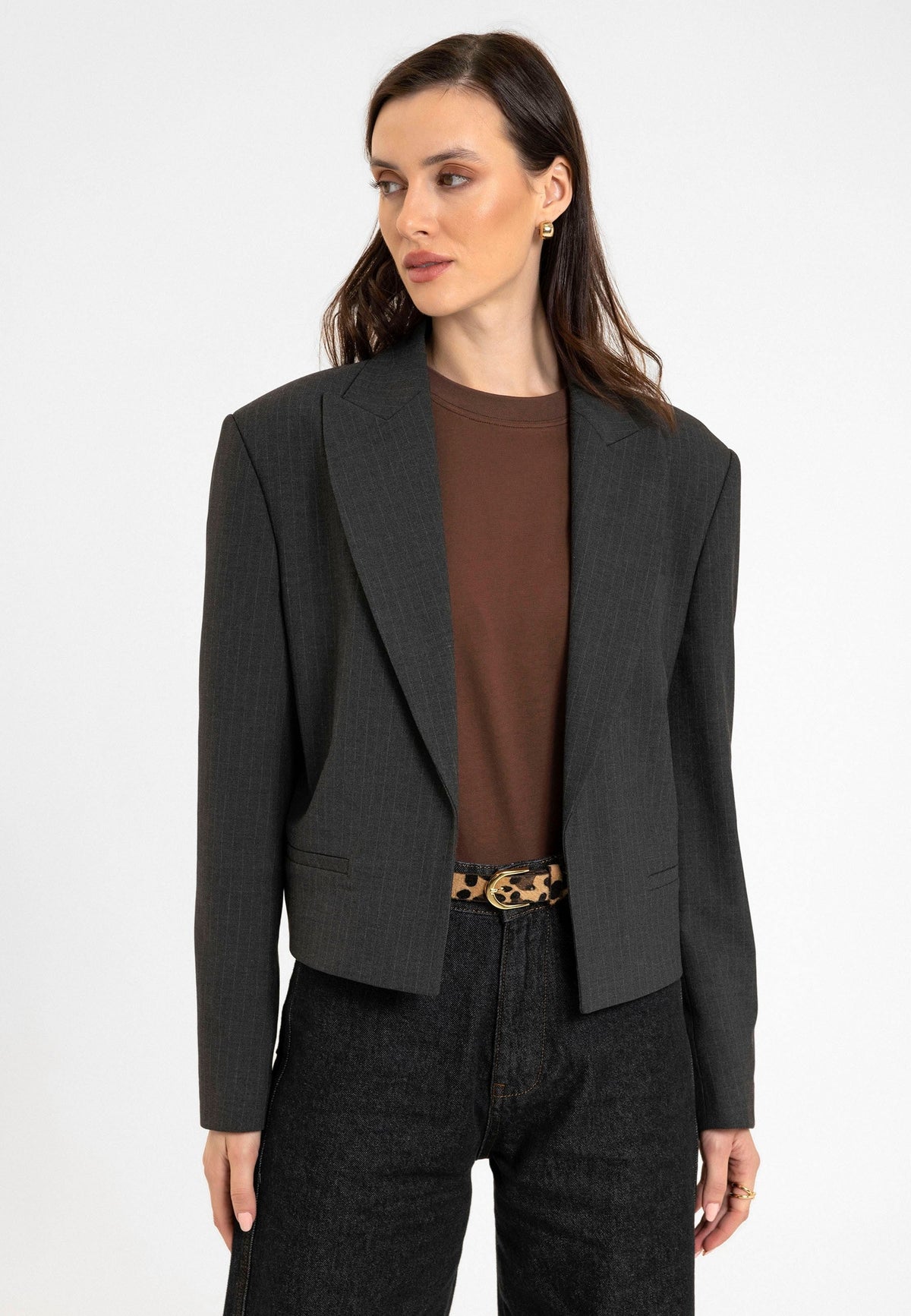 Antioch Relax Fit Buttonless Crop Women's Blazer Jacket