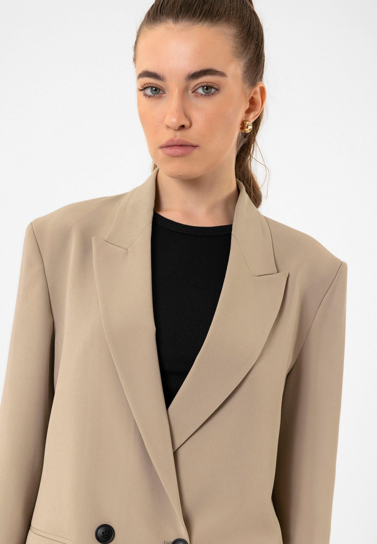 Antioch Women's Double-Breasted Oversized Blazer Jacket
