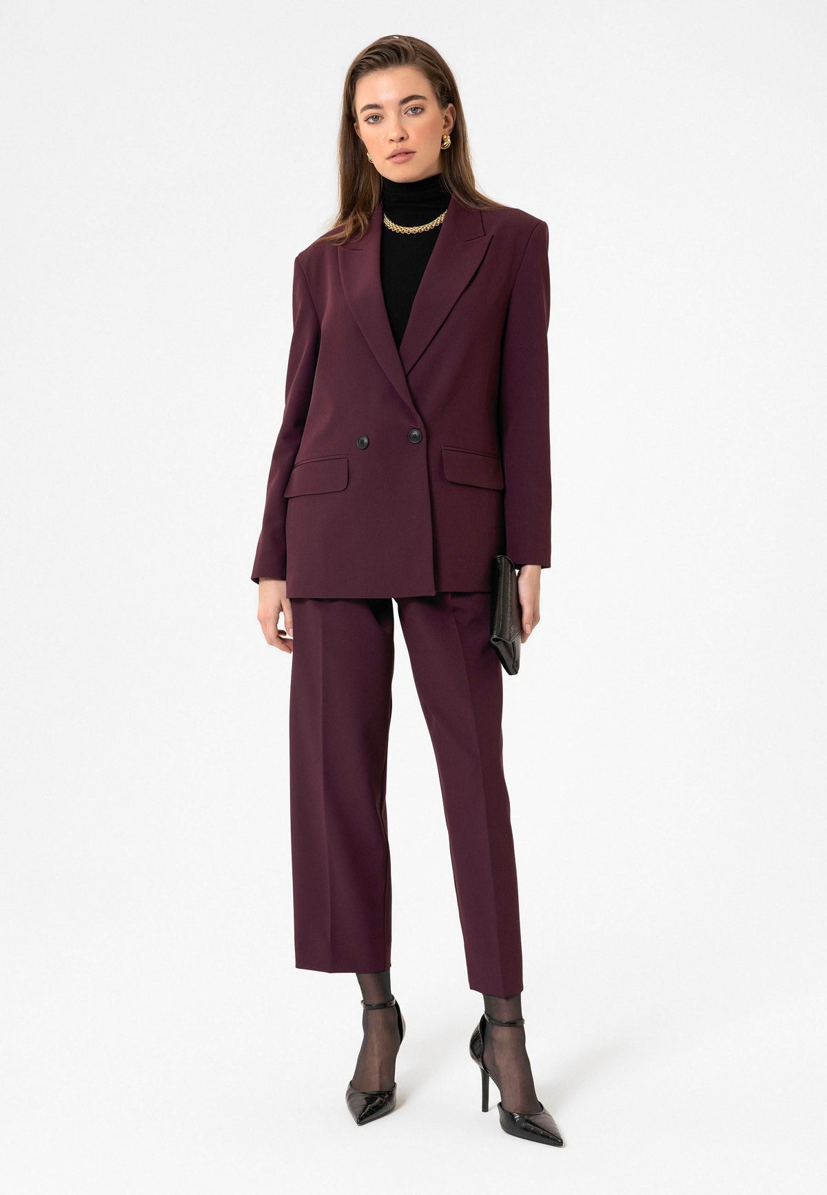 Antioch Women's Double-Breasted Oversized Blazer Jacket