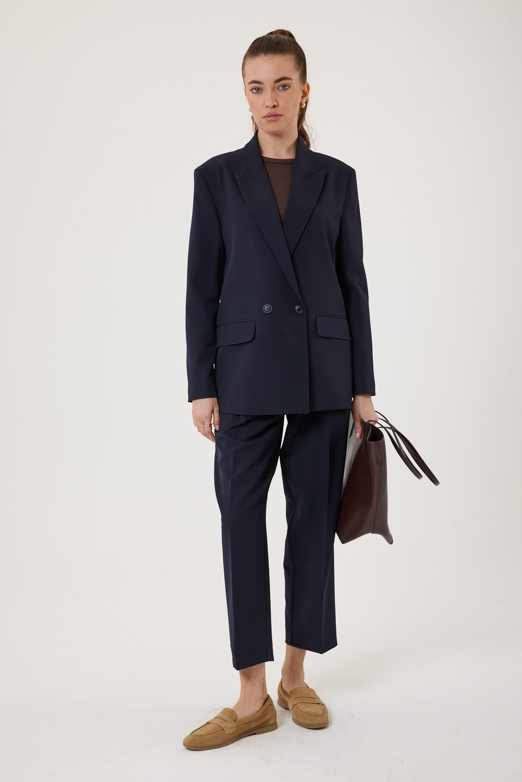 Antioch Women's Double-Breasted Oversized Blazer Jacket