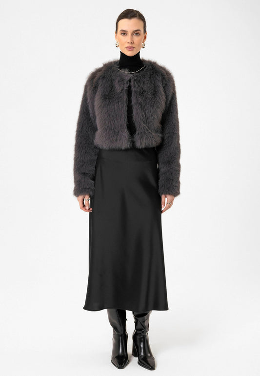 Antioch Women's Faux Fur Crop Jacket