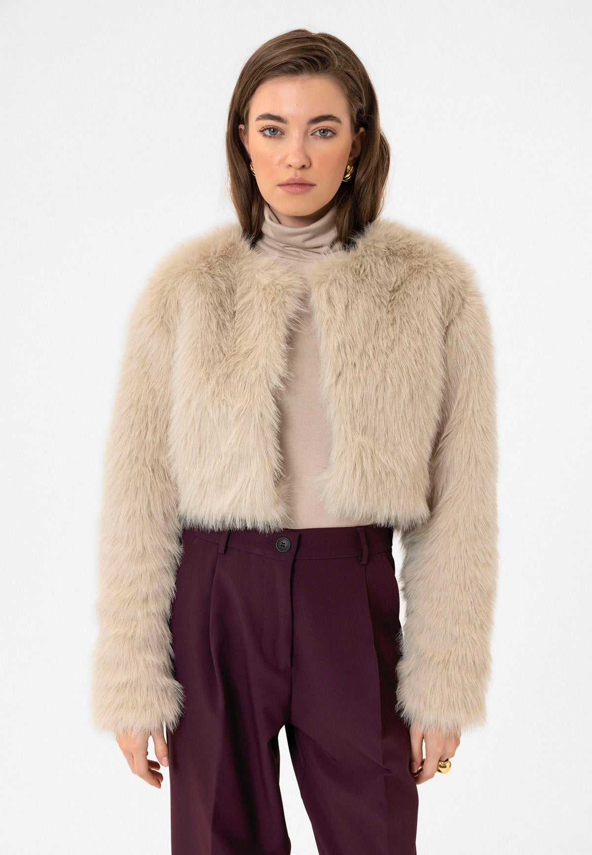 Antioch Women's Faux Fur Crop Jacket