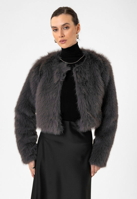 Antioch Women's Faux Fur Crop Jacket