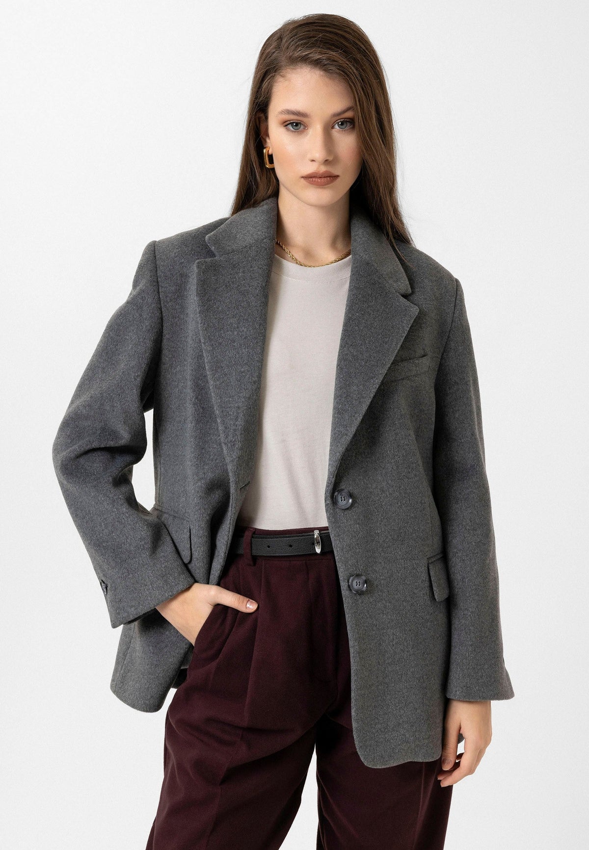 Antioch Women's Wool-Blend Blazer Jacket
