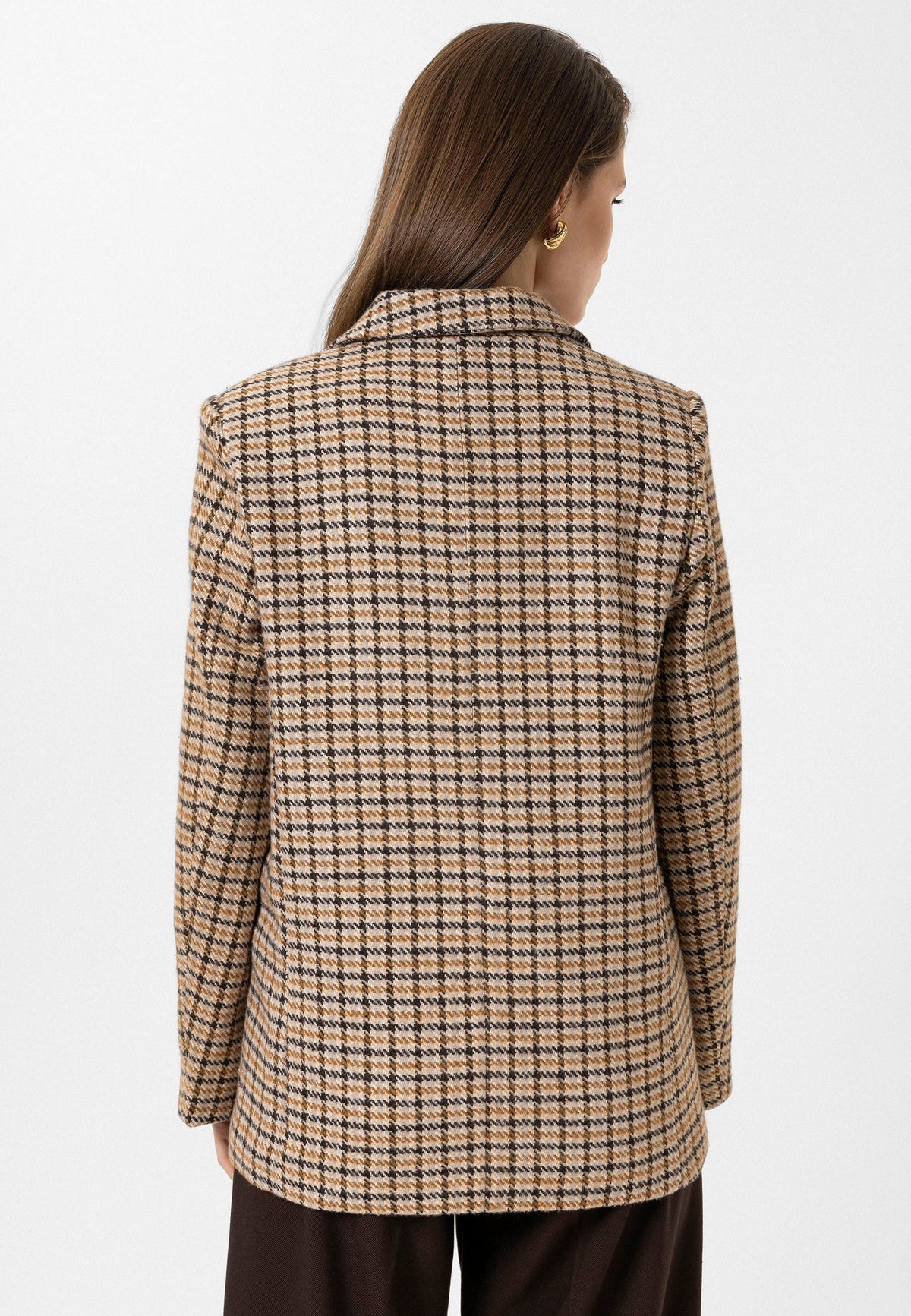 Antioch Women's Houndstooth-Patterned Blazer Jacket