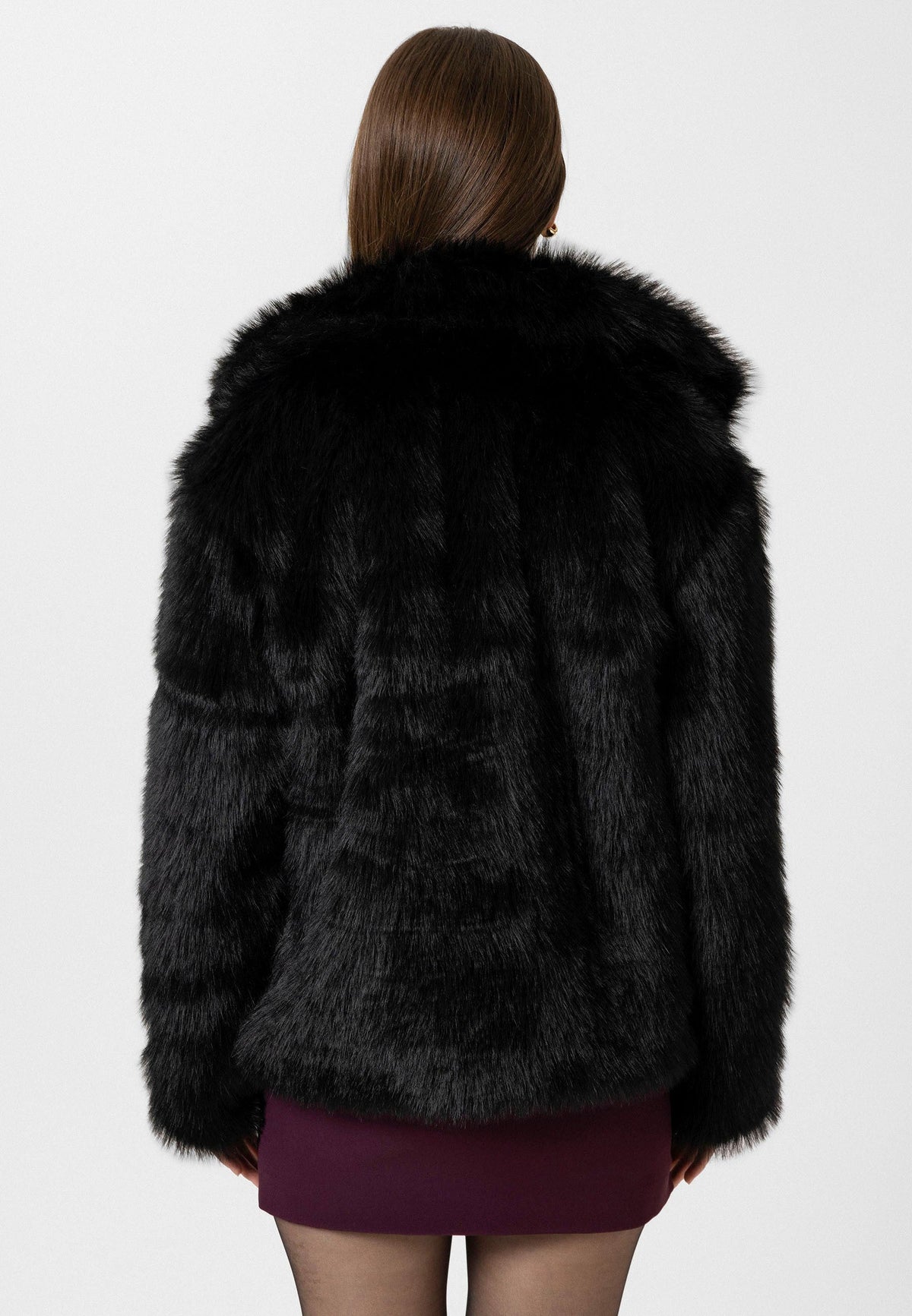 Antioch Women's Jacket with Collar, Faux Fur Jacket