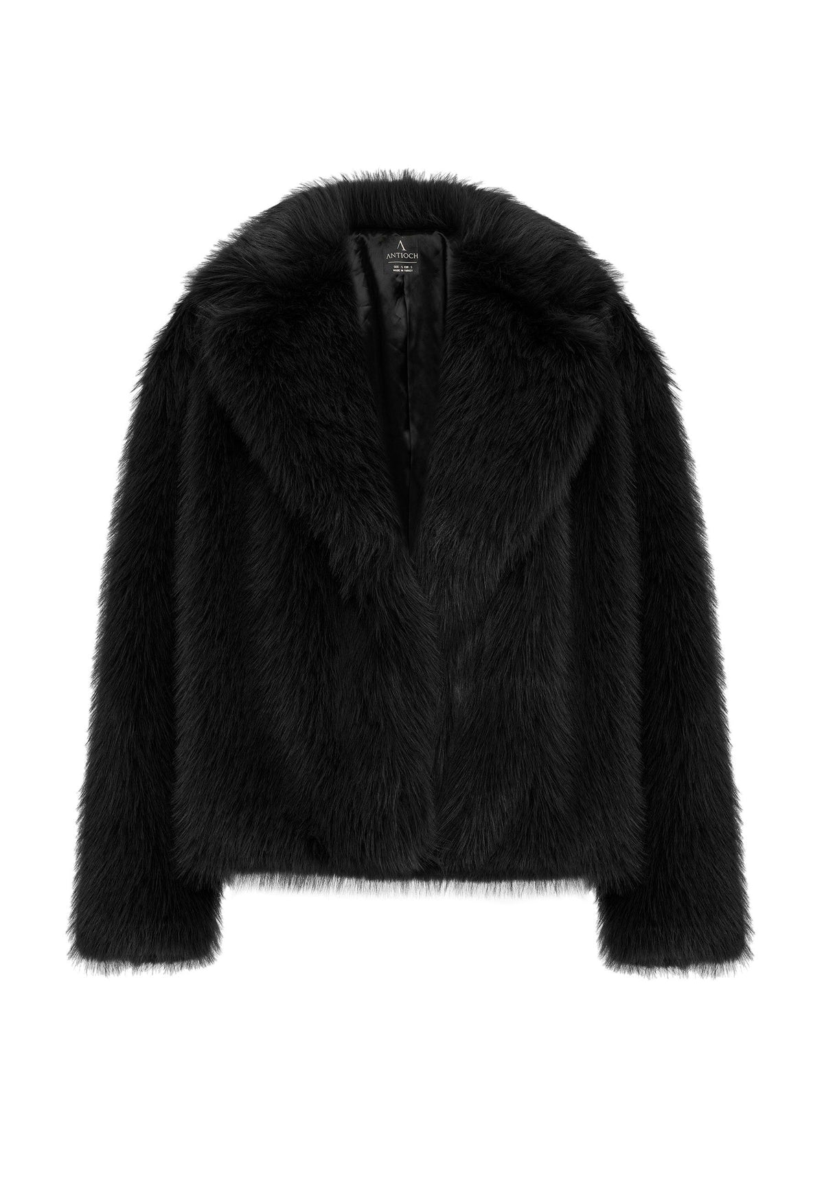 Antioch Women's Jacket with Collar, Faux Fur Jacket