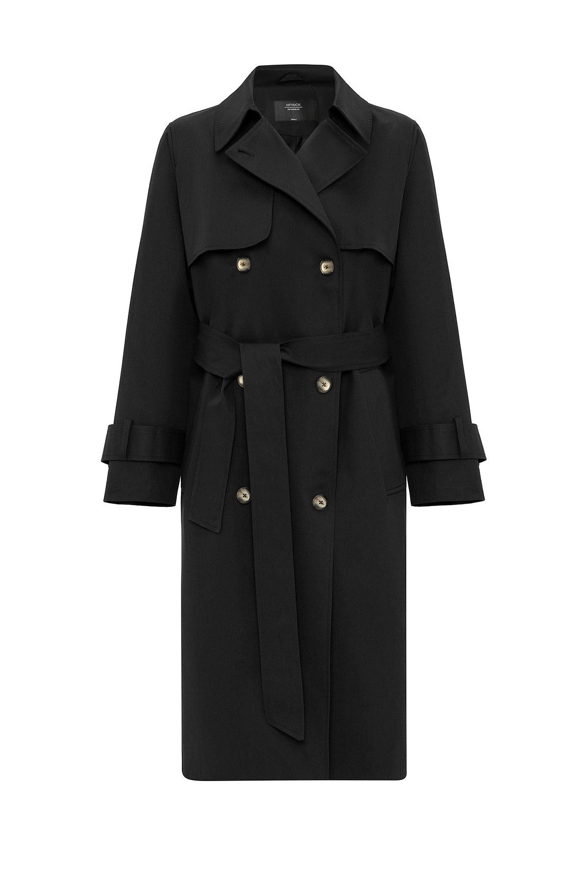 Antioch Women's Double-Breasted Belted Trench Coat