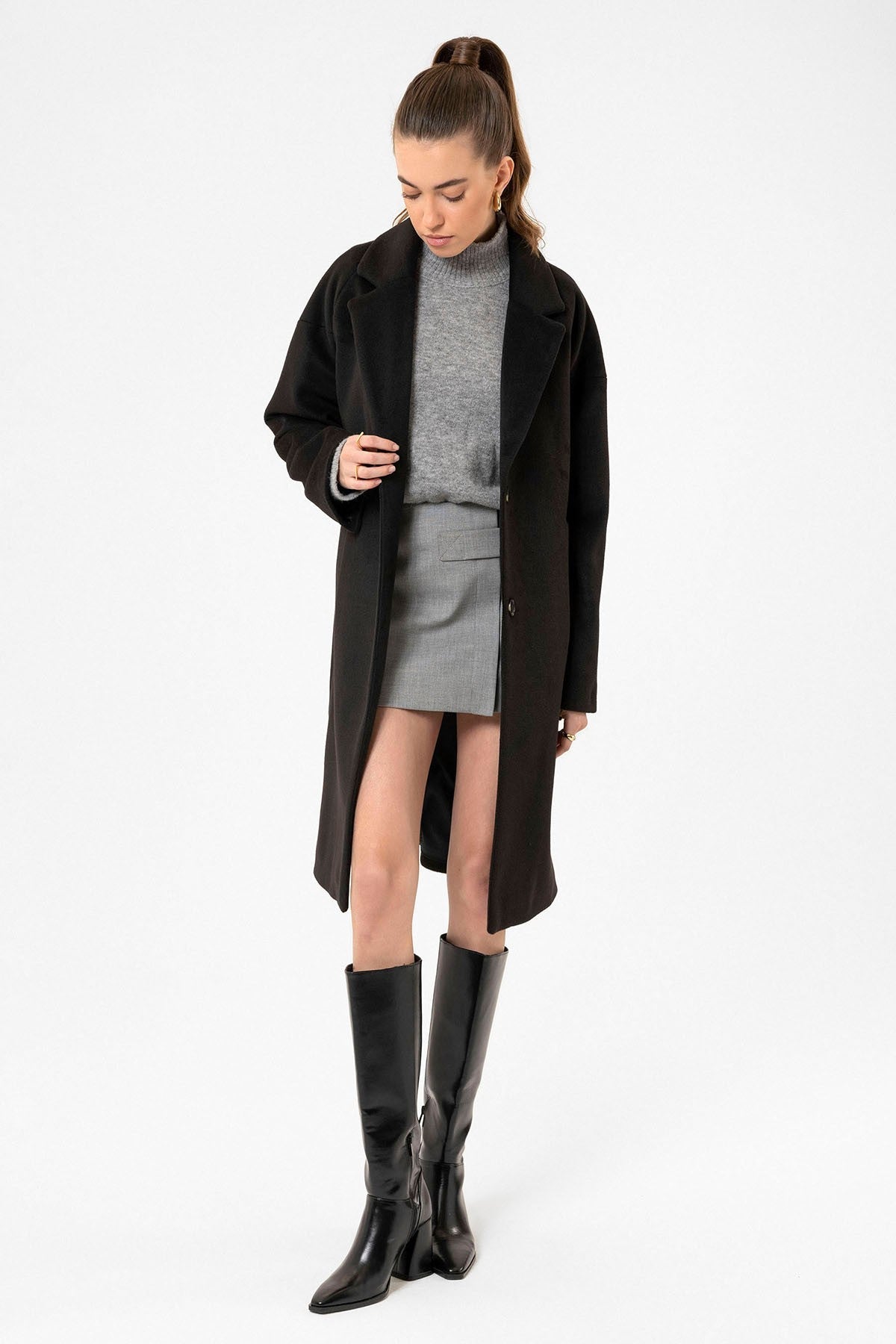 Antioch Women's Wool-Blend Textured Coat