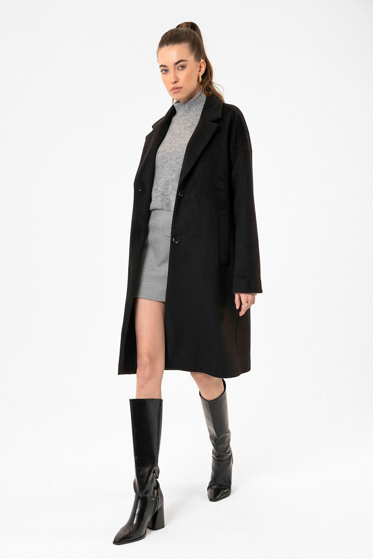 Antioch Women's Wool-Blend Textured Coat