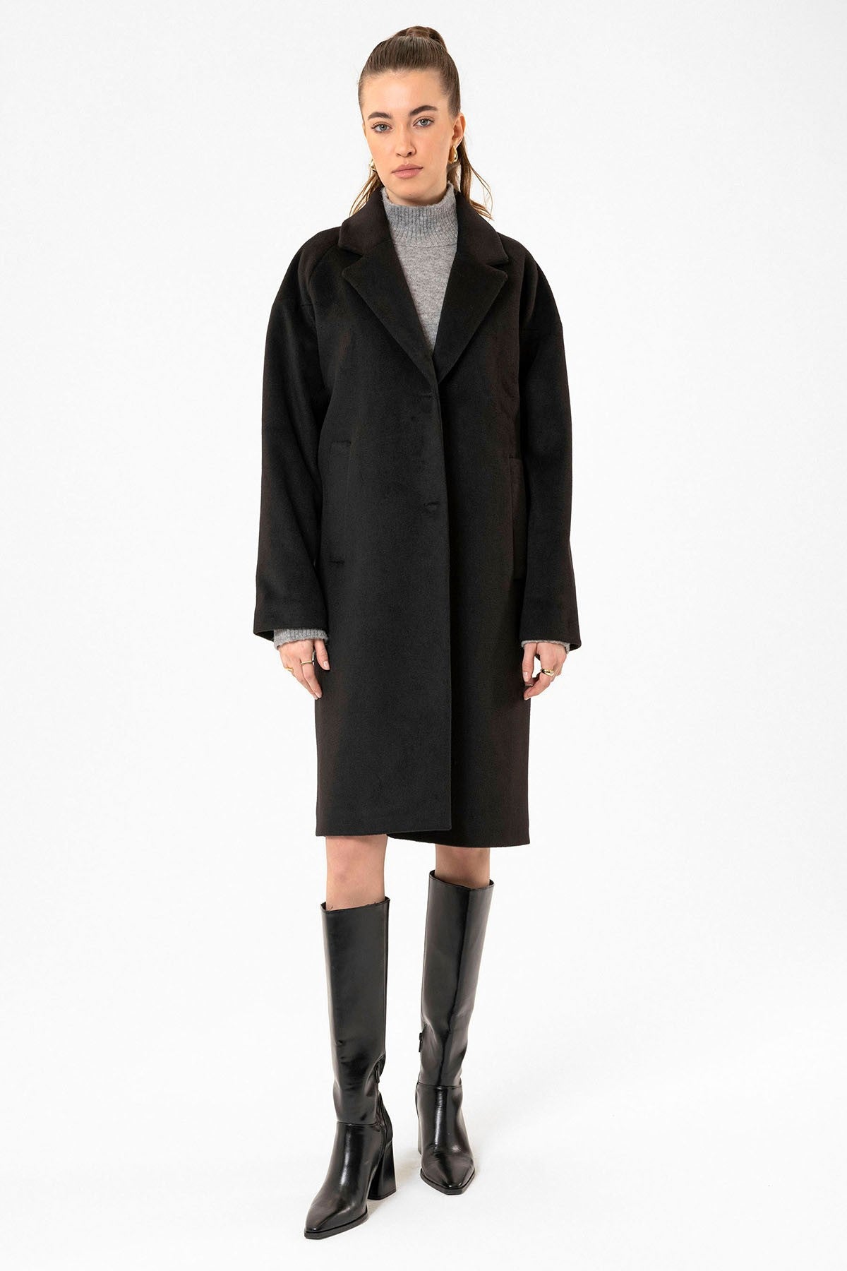 Antioch Women's Wool-Blend Textured Coat