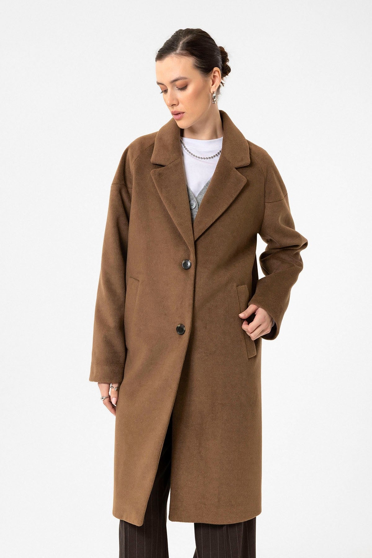 Antioch Women's Wool-Blend Textured Coat