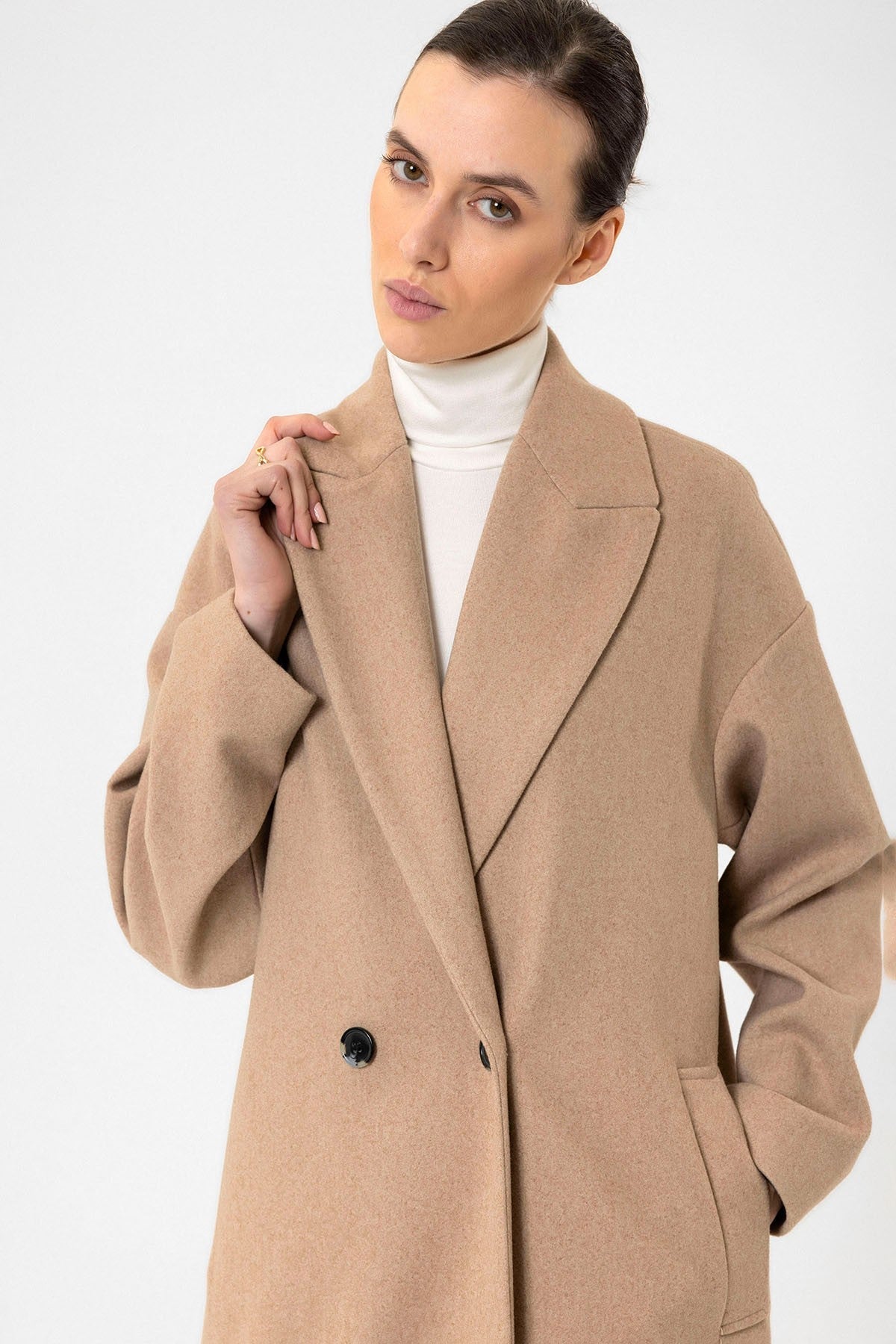 Antioch Women's Double-Breasted Oversized Coat