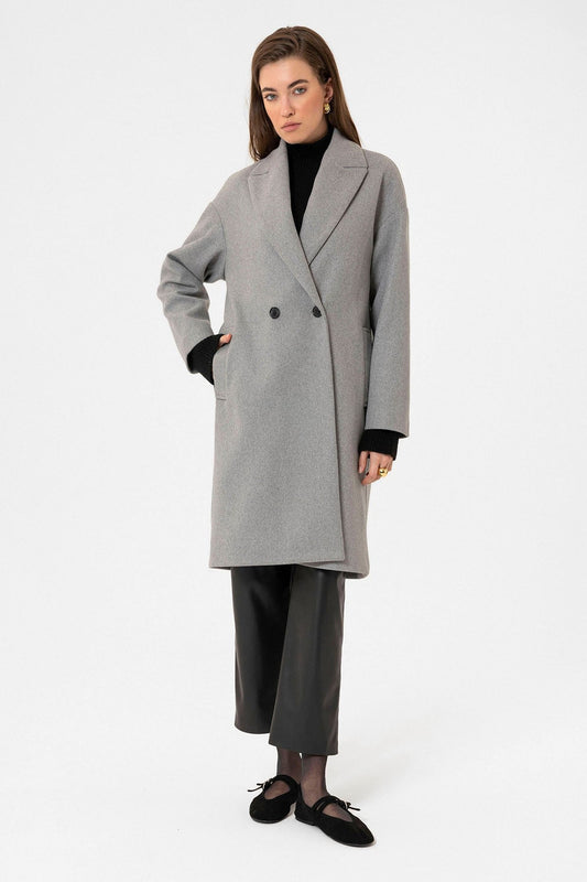 Antioch Women's Double-Breasted Oversized Coat