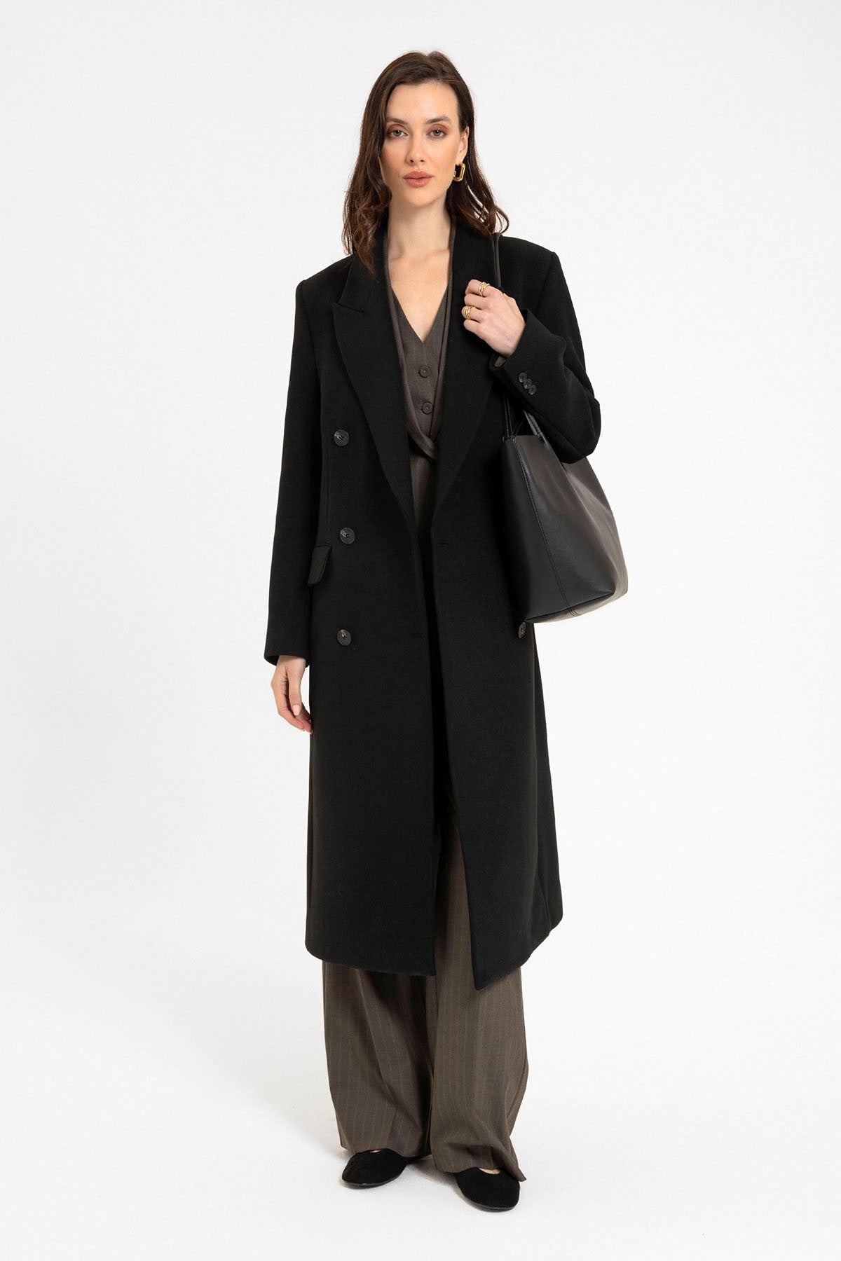 Antioch Women's Double-Breasted Long Coat
