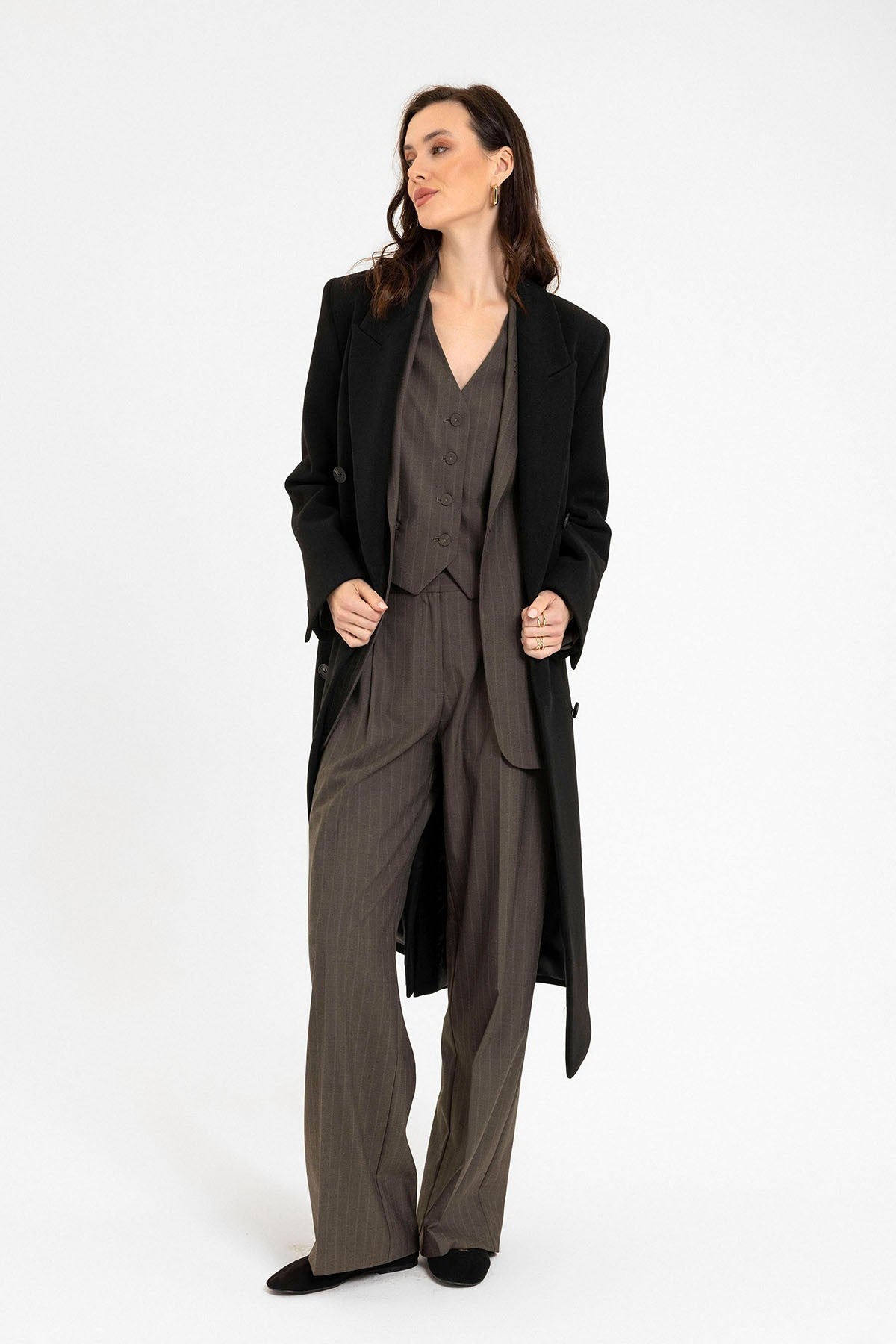 Antioch Women's Double-Breasted Long Coat