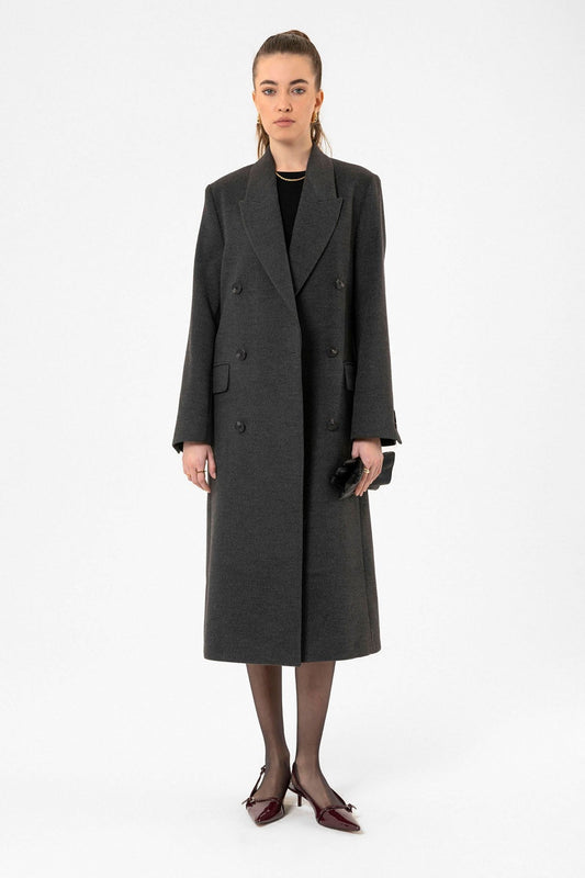 Antioch Women's Double-Breasted Long Coat