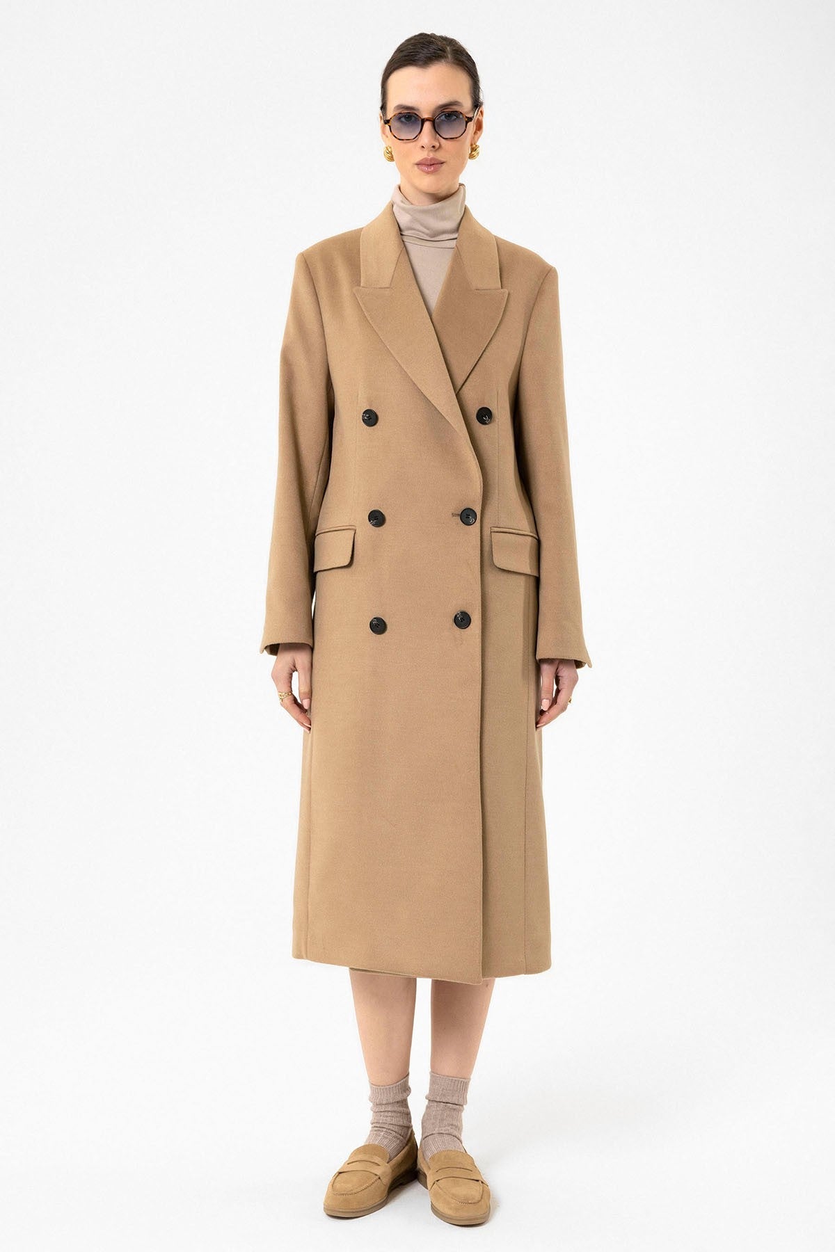 Antioch Women's Double-Breasted Long Coat