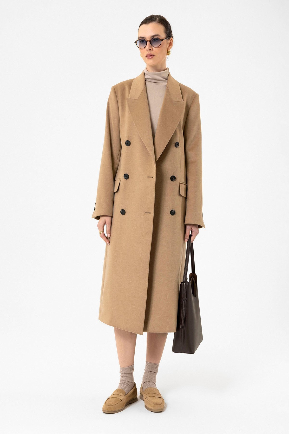 Antioch Women's Double-Breasted Long Coat