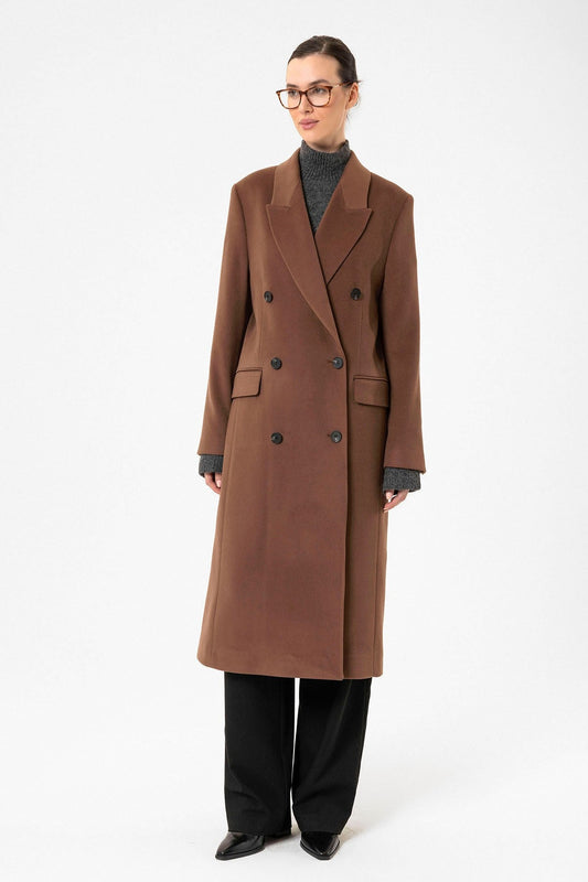 Antioch Women's Double-Breasted Long Coat