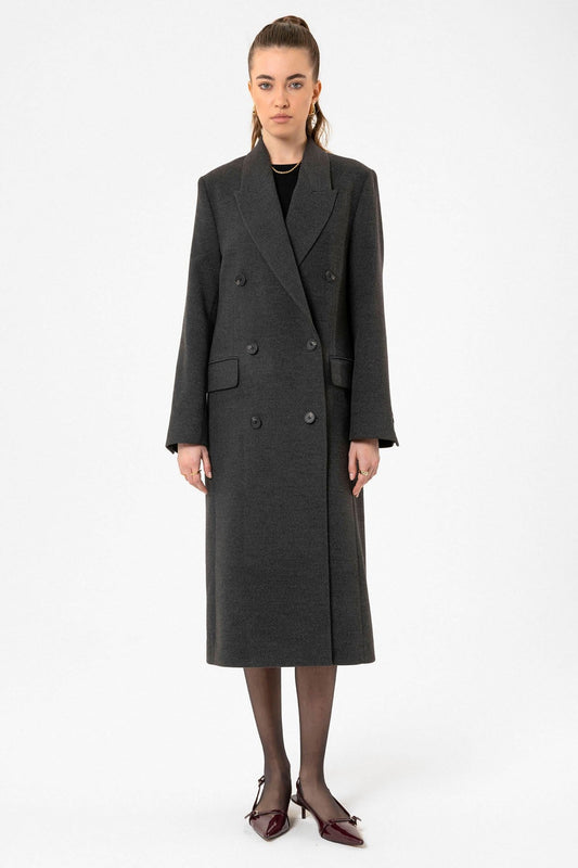Antioch Women's Double-Breasted Long Coat