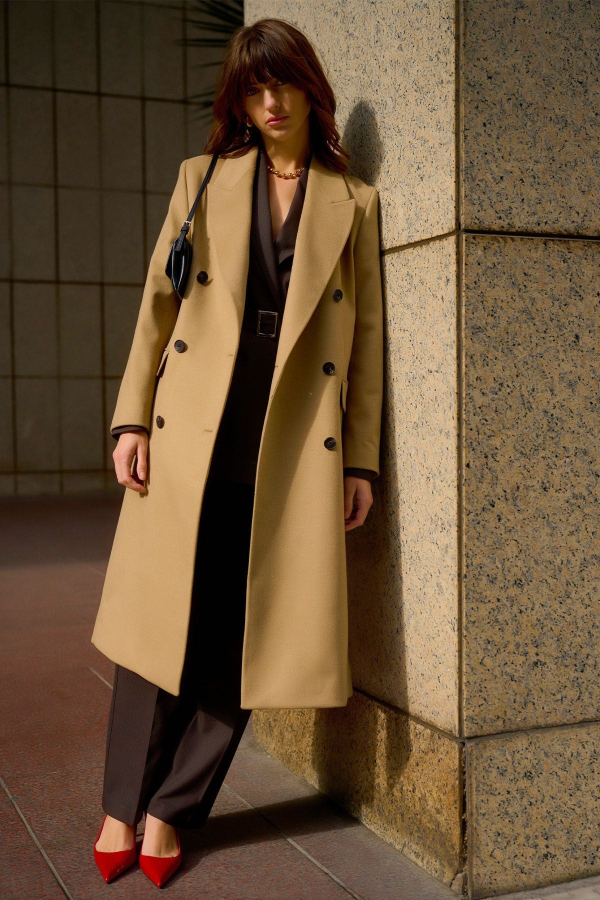 Antioch Women's Double-Breasted Long Coat