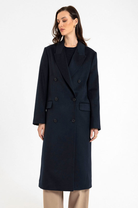 Antioch Women's Double-Breasted Long Coat