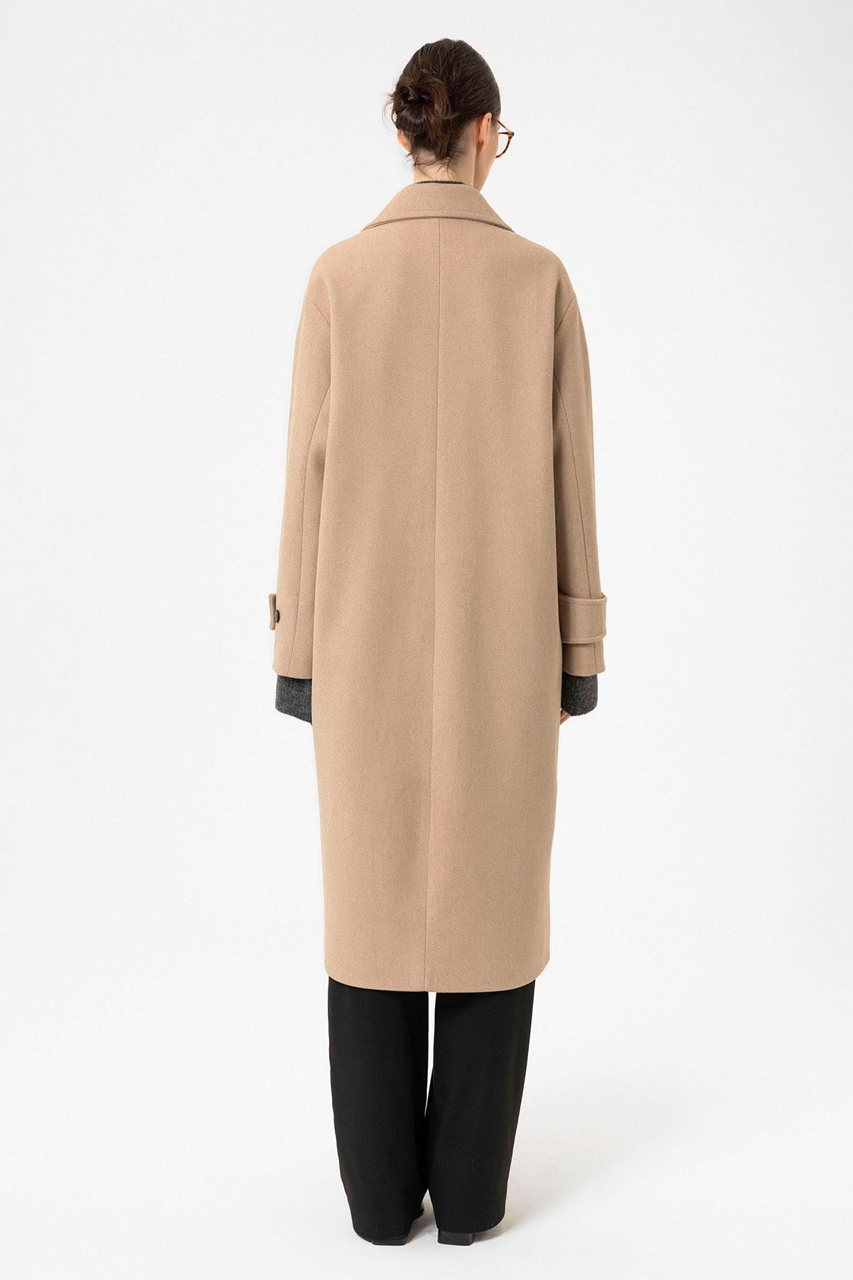 Antioch Women's Soft-Textured Oversized Double-Breasted Coat